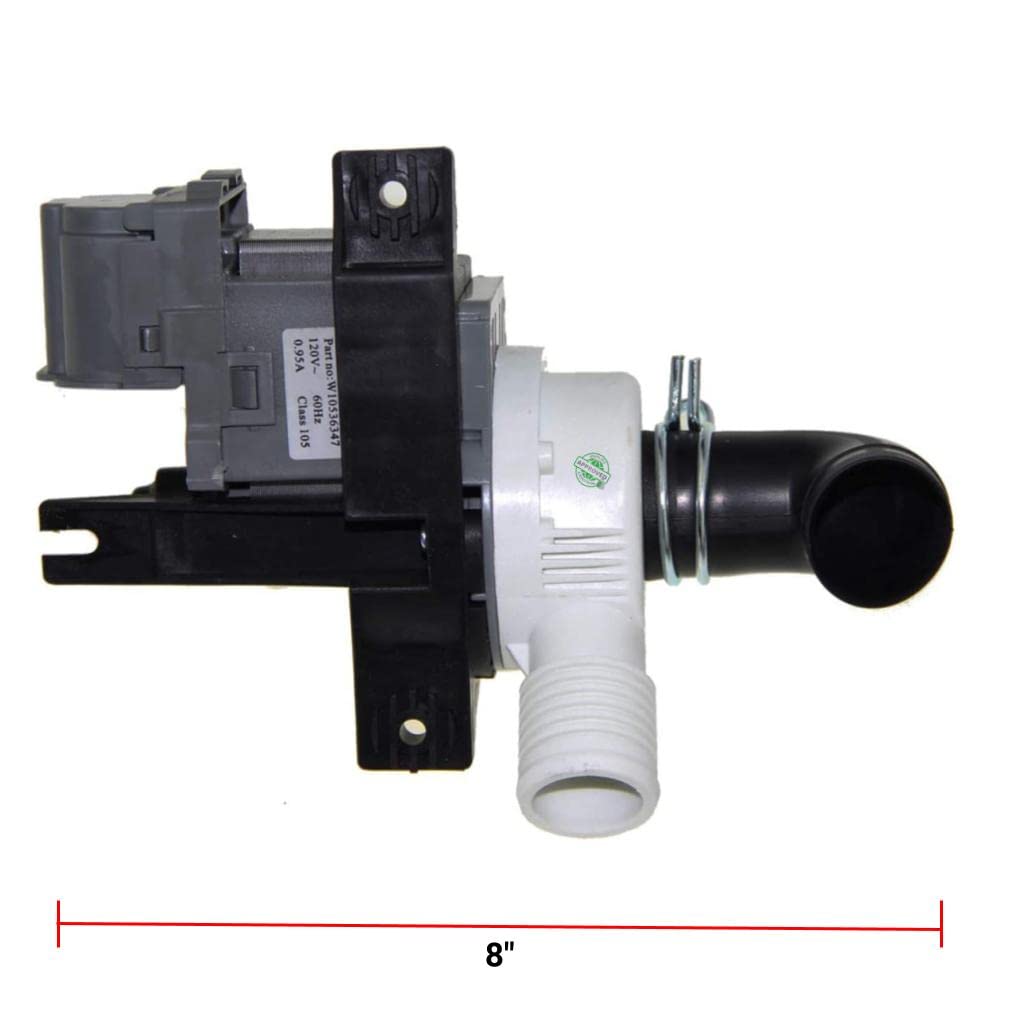GLOB PRO SOLUTIONS 8542672 2392433 W10049390 W10155921 CKD1977 Washer Drain Pump 8