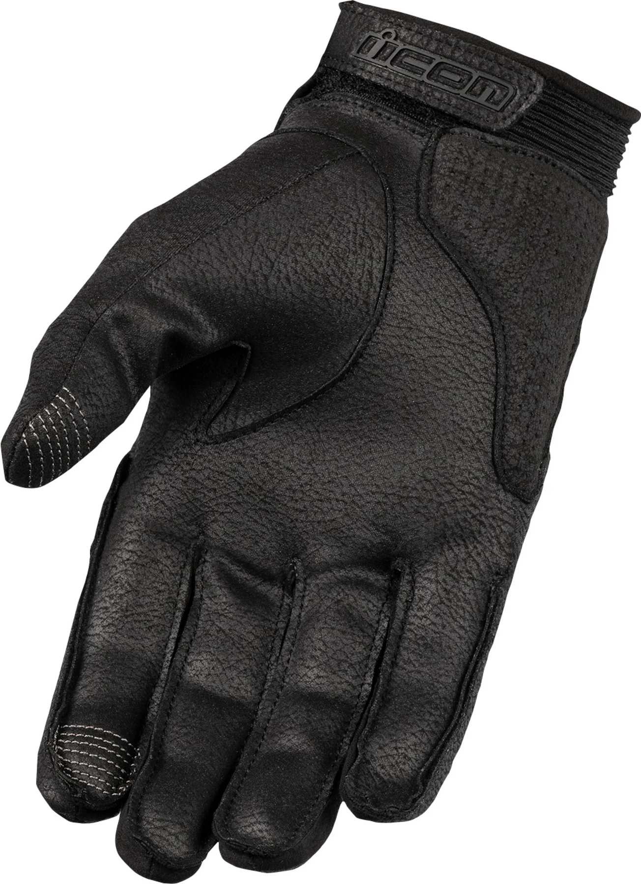 Icon Superduty 3 Mens Leather Motorcycle Gloves Black LG