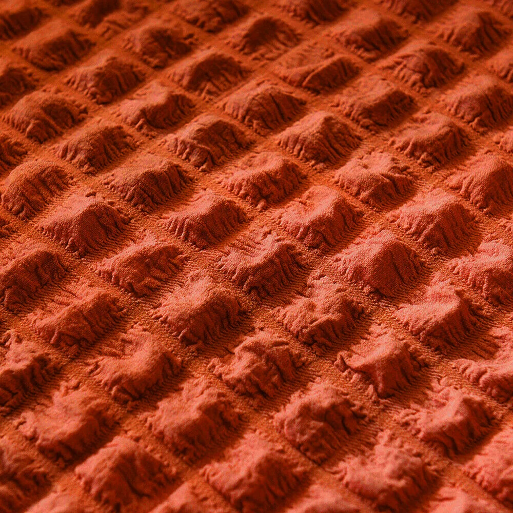 New 3D Bubble Lattice Sofa Couch Covers Non Slip Slipcover Protector Red Coffee Color 57 to 72 Inch 2 Seater
