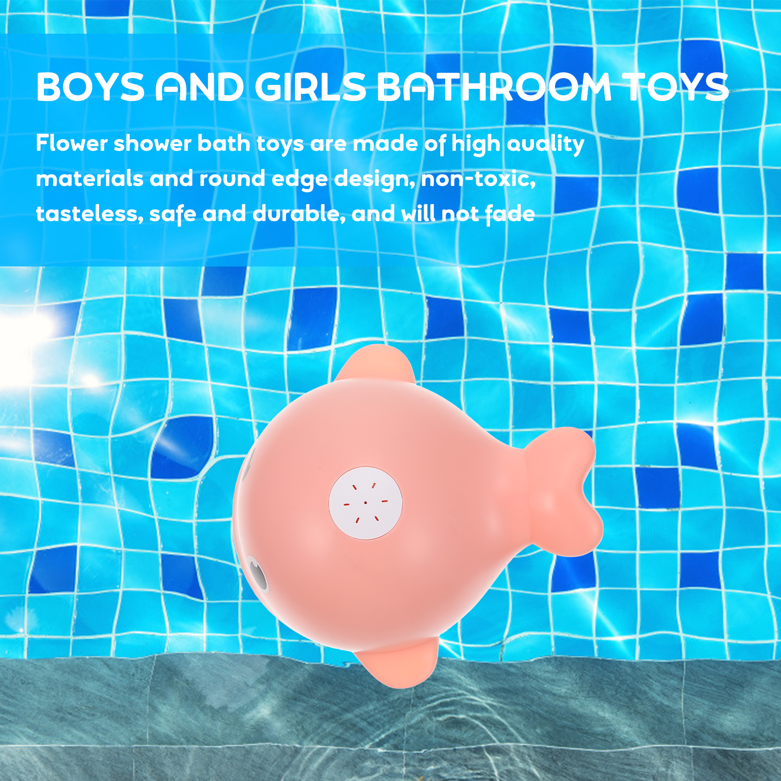 Baby Tub Baby Bath Toys Cartoon Bathtub Toy Children Bathing Toy Bathing Water Toy Water Playing Toy Spouting Whale Whale Summer Pink Plastic Child Toddler