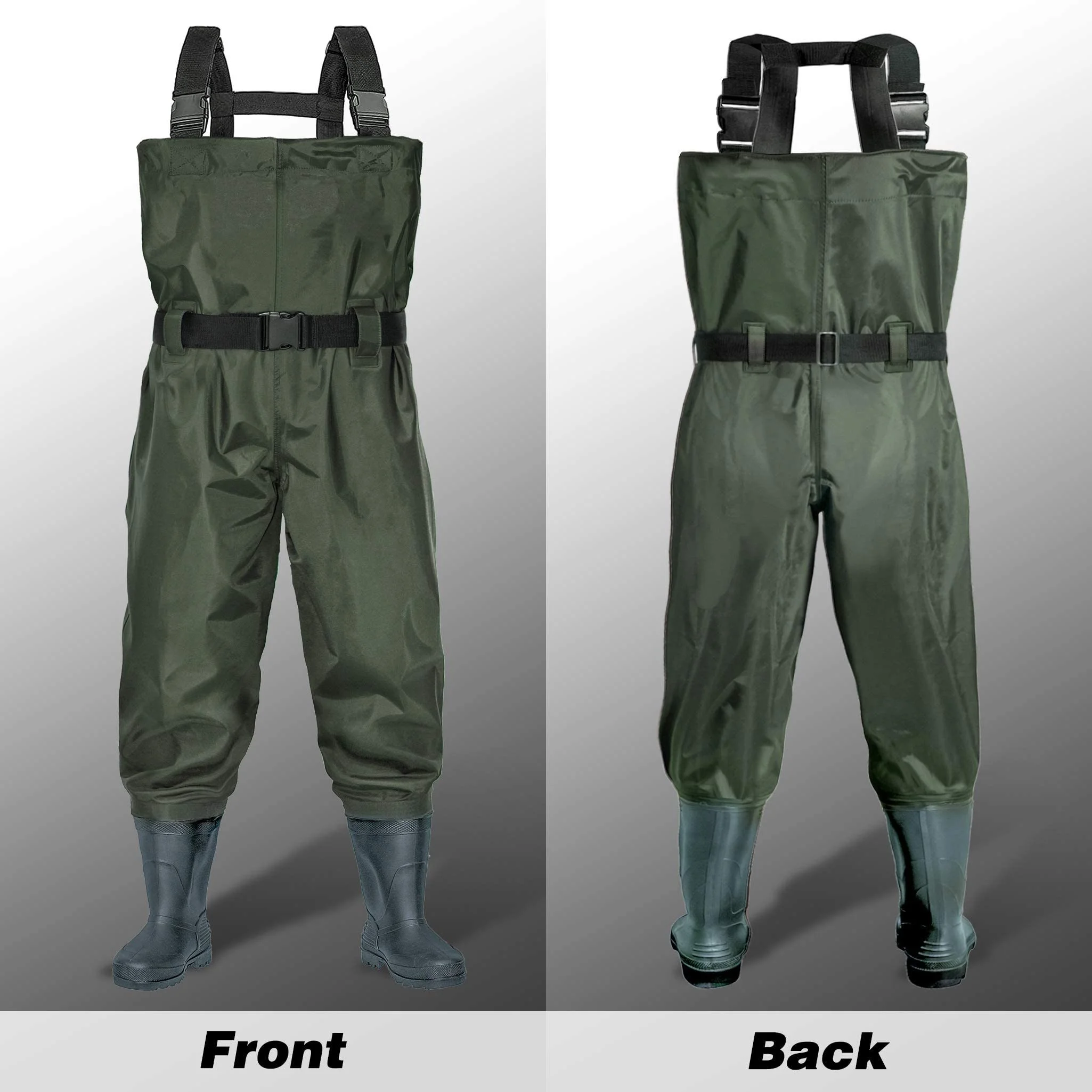 Durable Fishing Waders with PVC Boots - 5.96 - Experience superior comfort and durability!