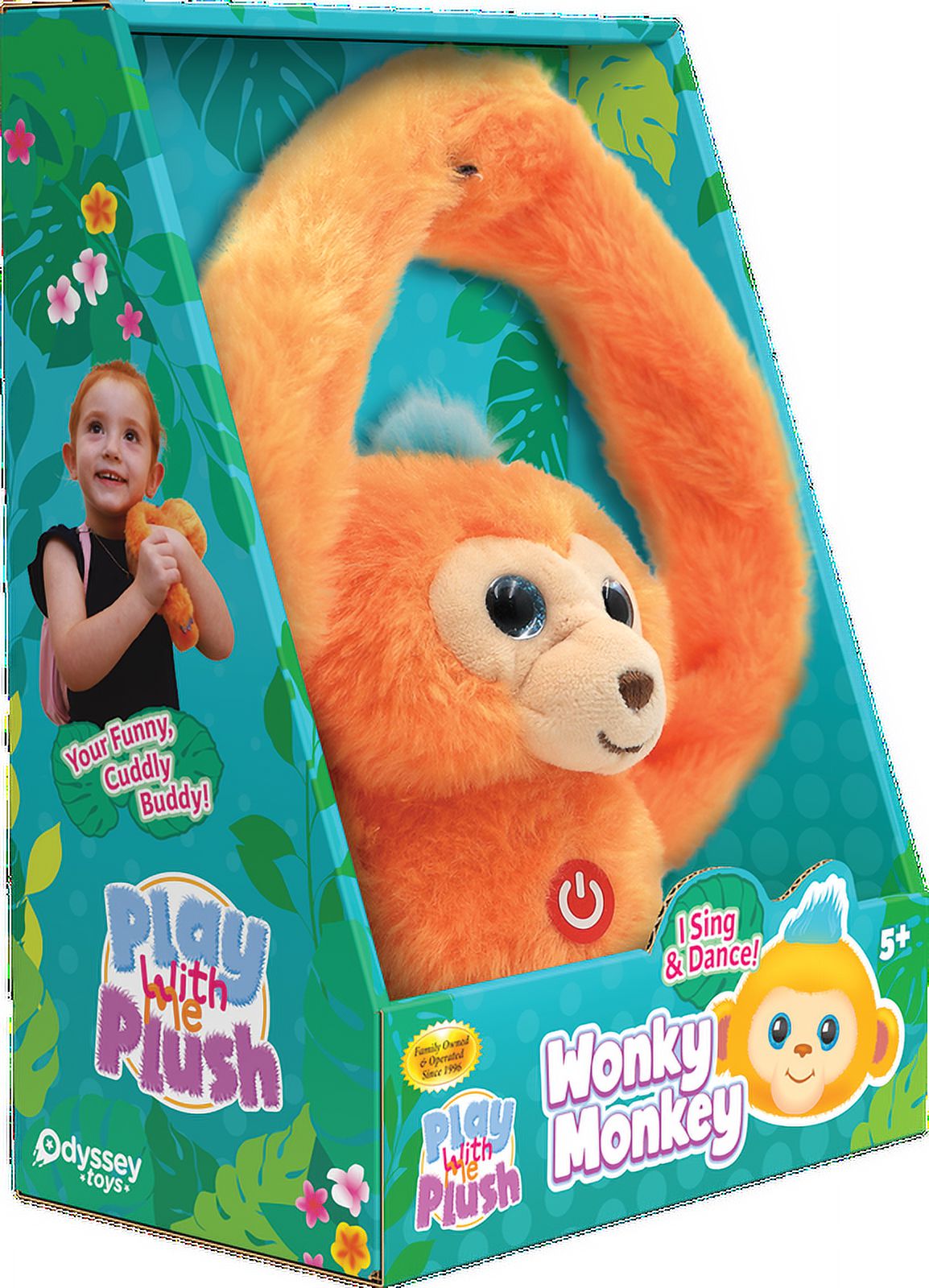 Odyssey Toys - Plush Wonky Monkey - Sings, Dances, Repeats What You Say