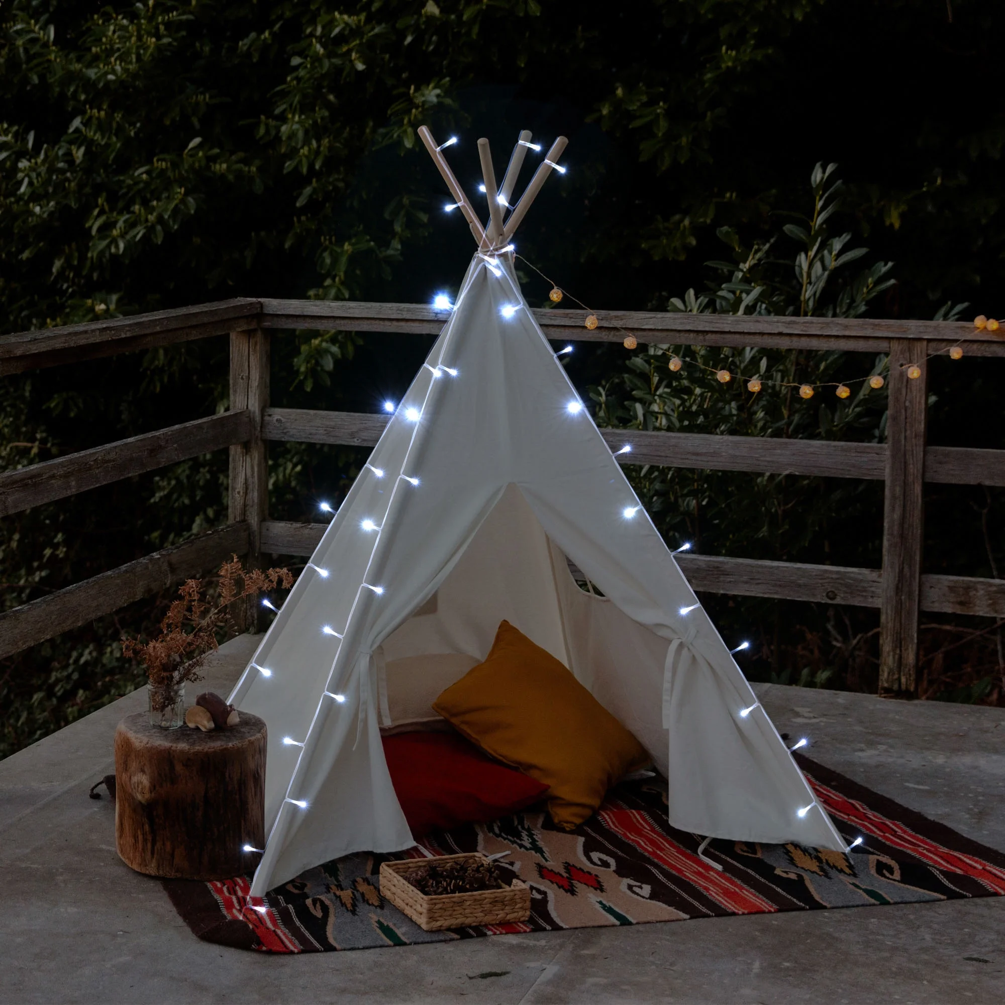 Yescom Solar String Light Fit 6-Rib 7/8/9 Ft Outdoor Patio Umbrella 96 LED Cold White Camping Tent Deck Beach Market