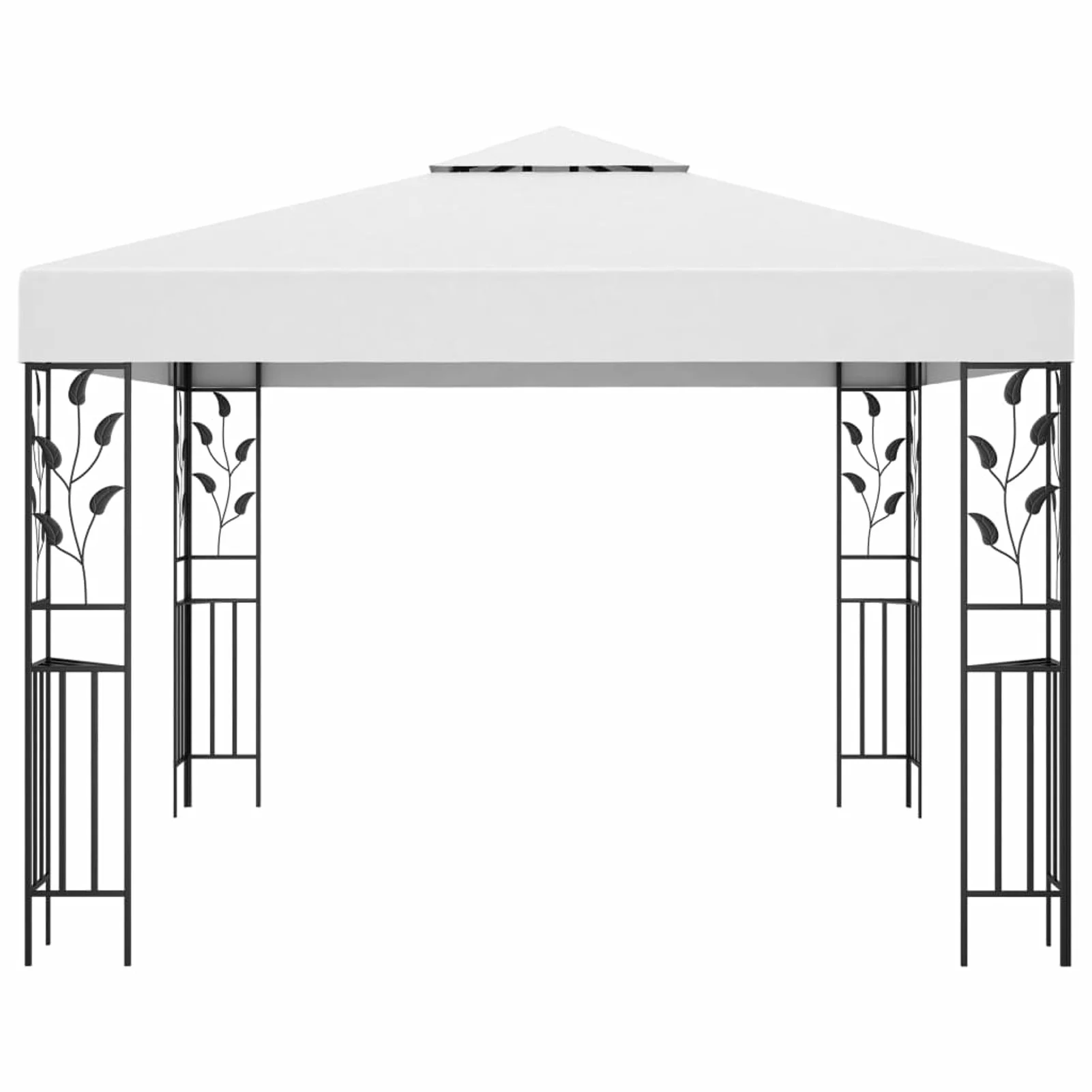 Anself Party Tent Outdoor Gazebo Canopy Sun Shade Shelter Steel Frame White for Patio, Wedding, BBQ, Camping, Festival Events 118.1 x 118.1 x 98.4 Inches (L x W x H)