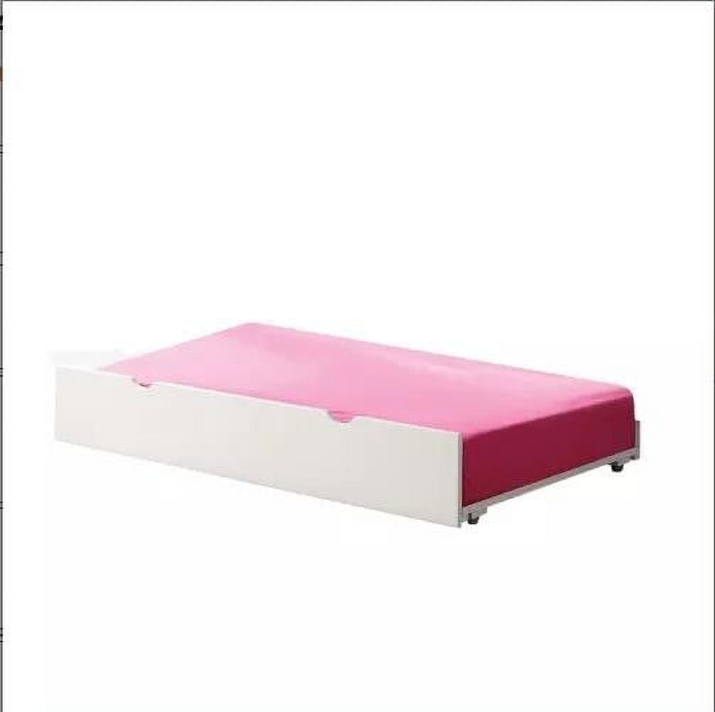 WTGEGF Contemporary Heartland Trundle (Twin) in White With Pull Down Bed, Space Saving