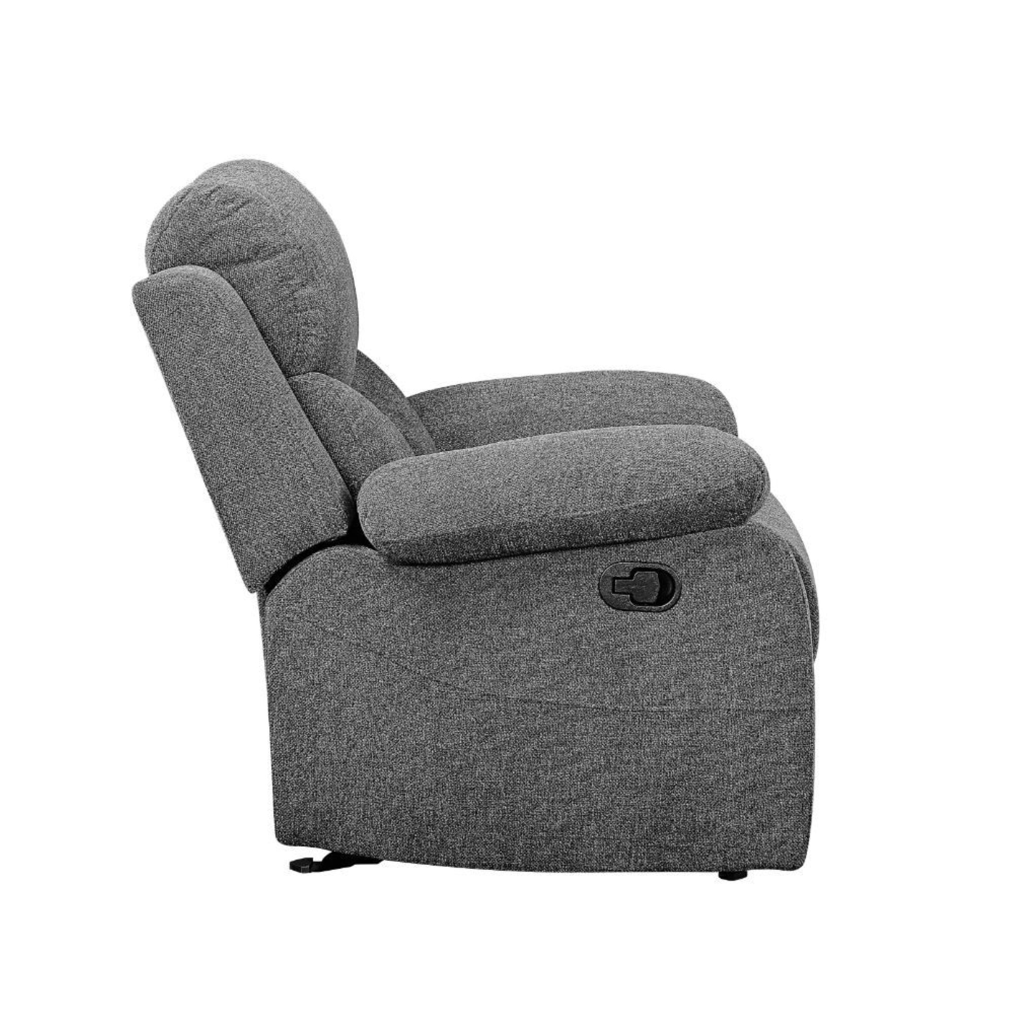 Ergode Loveseat w/Console (Motion) Gray Chenille