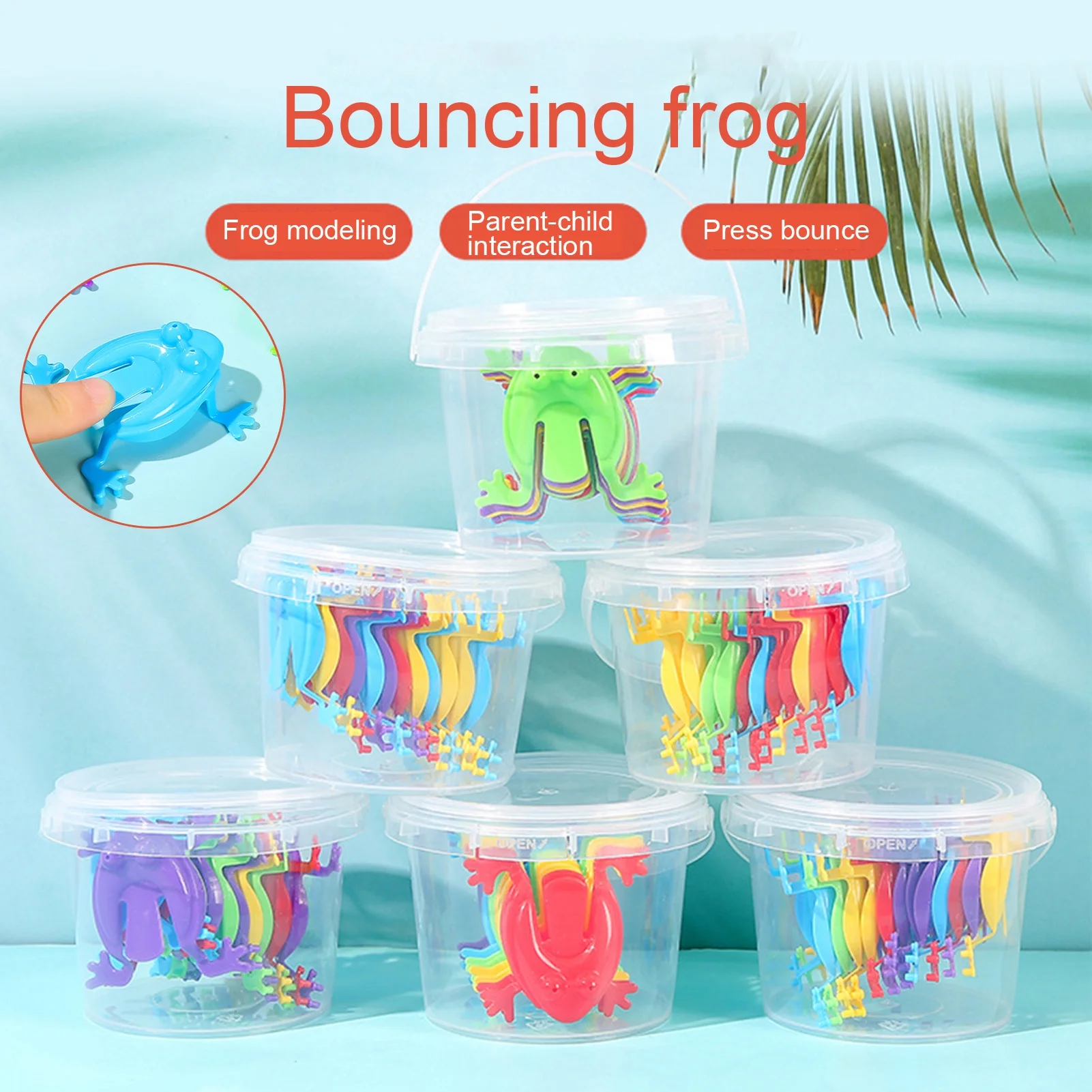 Kripyery 1 Set Bounce Jump Frog Toys - Fun Parent-Child Interaction - Multiplayer Competition - Frog Toys - Kids Toys