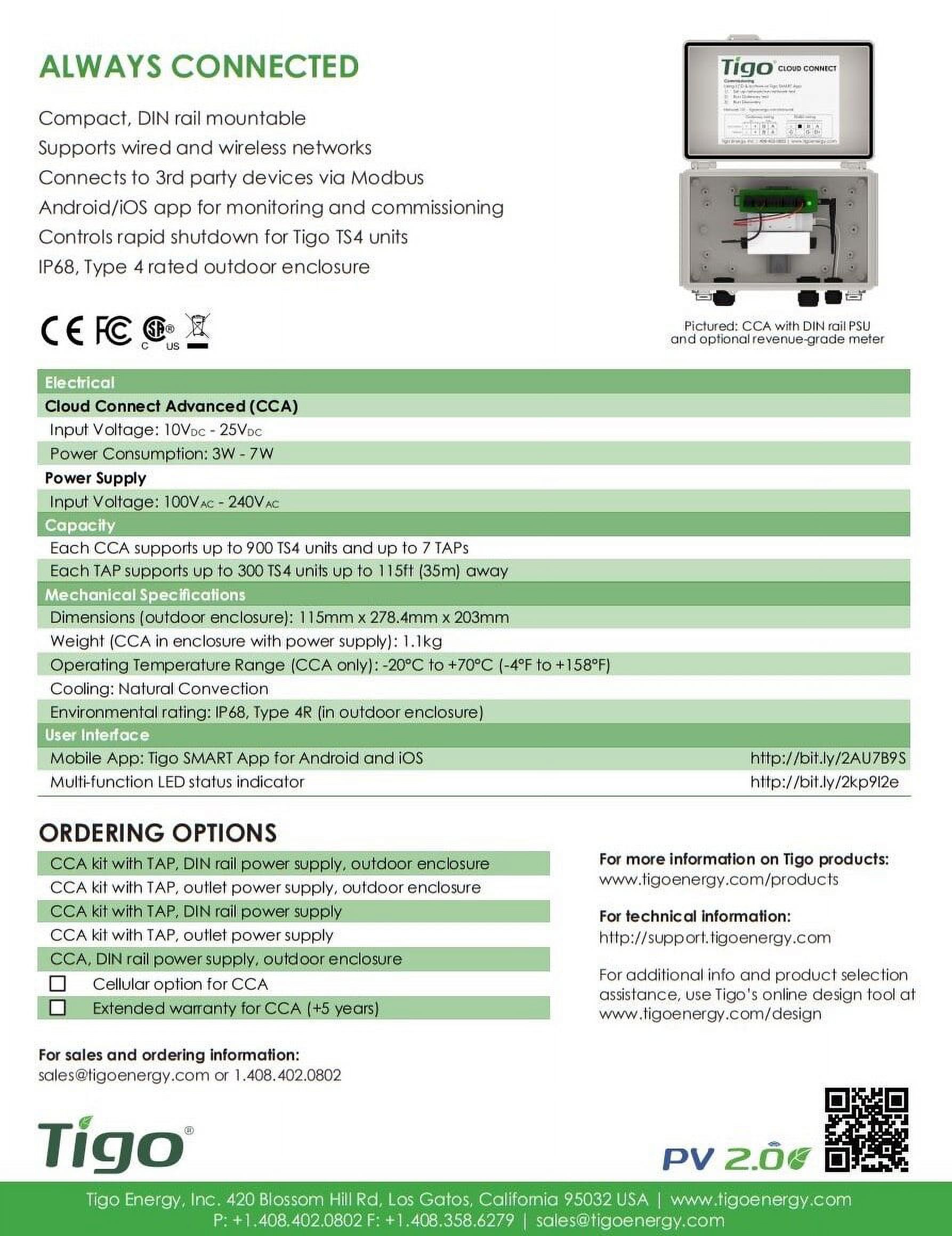 Tigo CCA Cloud Connect Advanced Outdoor Enclosure Kit 348-00000-52