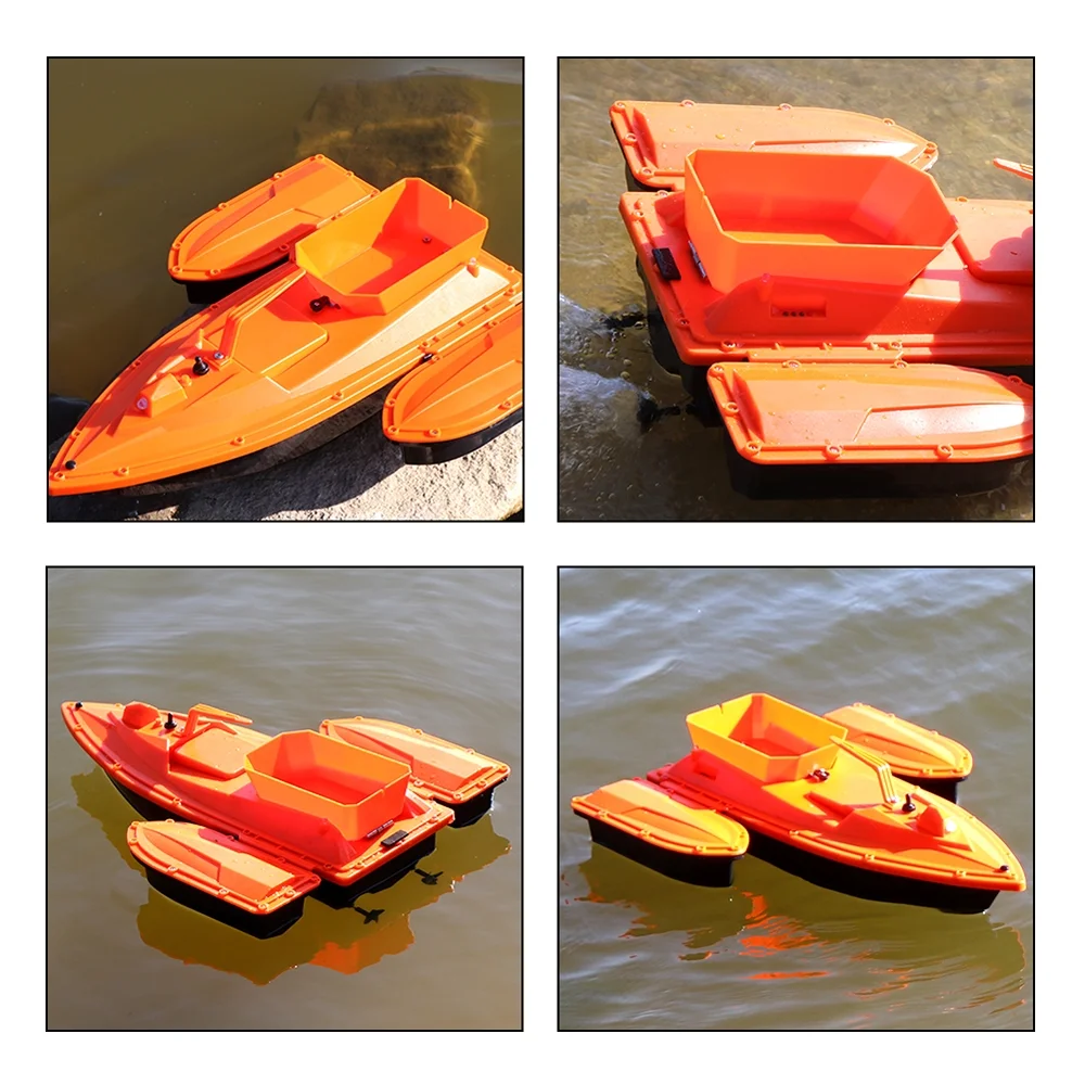 OWSOO Fishing Bait Boat 500m Remote Control Bait Boat Dual Motor Fish Finder 1.5KG Loading Support Automatic CruiseAutomatic Route Correction with for Fishing