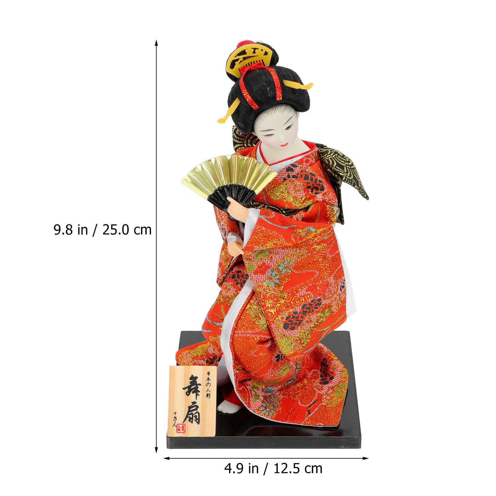 Set of 2 Kimono Doll Art Crafts Desktop Geisha Home Accessories Puppet Antique Asian