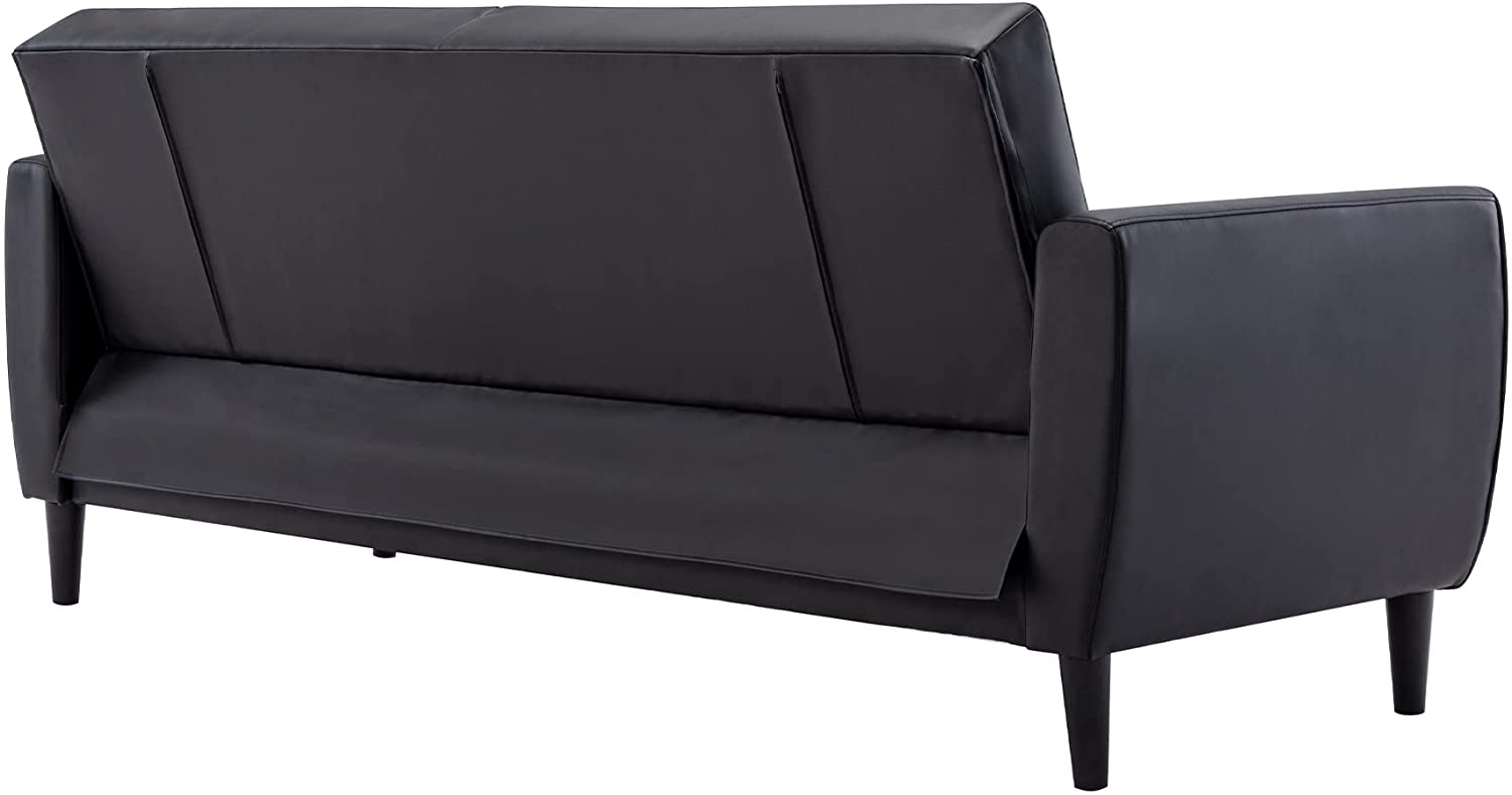 FOOING PU Leather Modern Loveseat Sofa Couch, 81.5