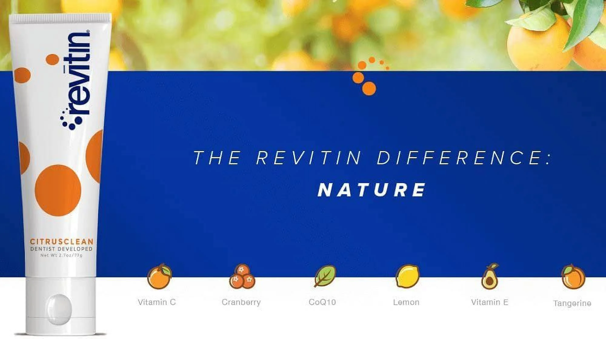 Revitin Natural Toothpaste And Prebiotic Oral Therapy (1 tube)