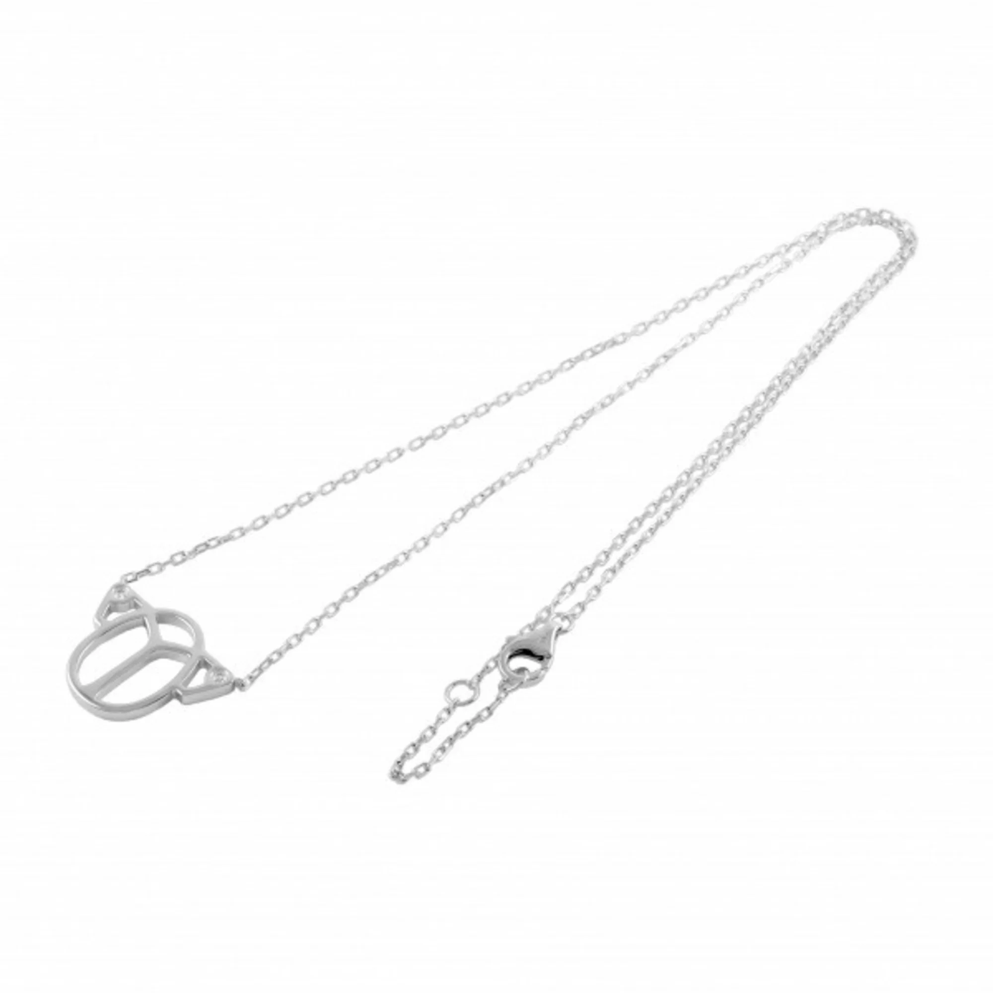 Pre-Owned Cartier Scarab 2PD Necklace/Pendant K18WG White gold (Good)