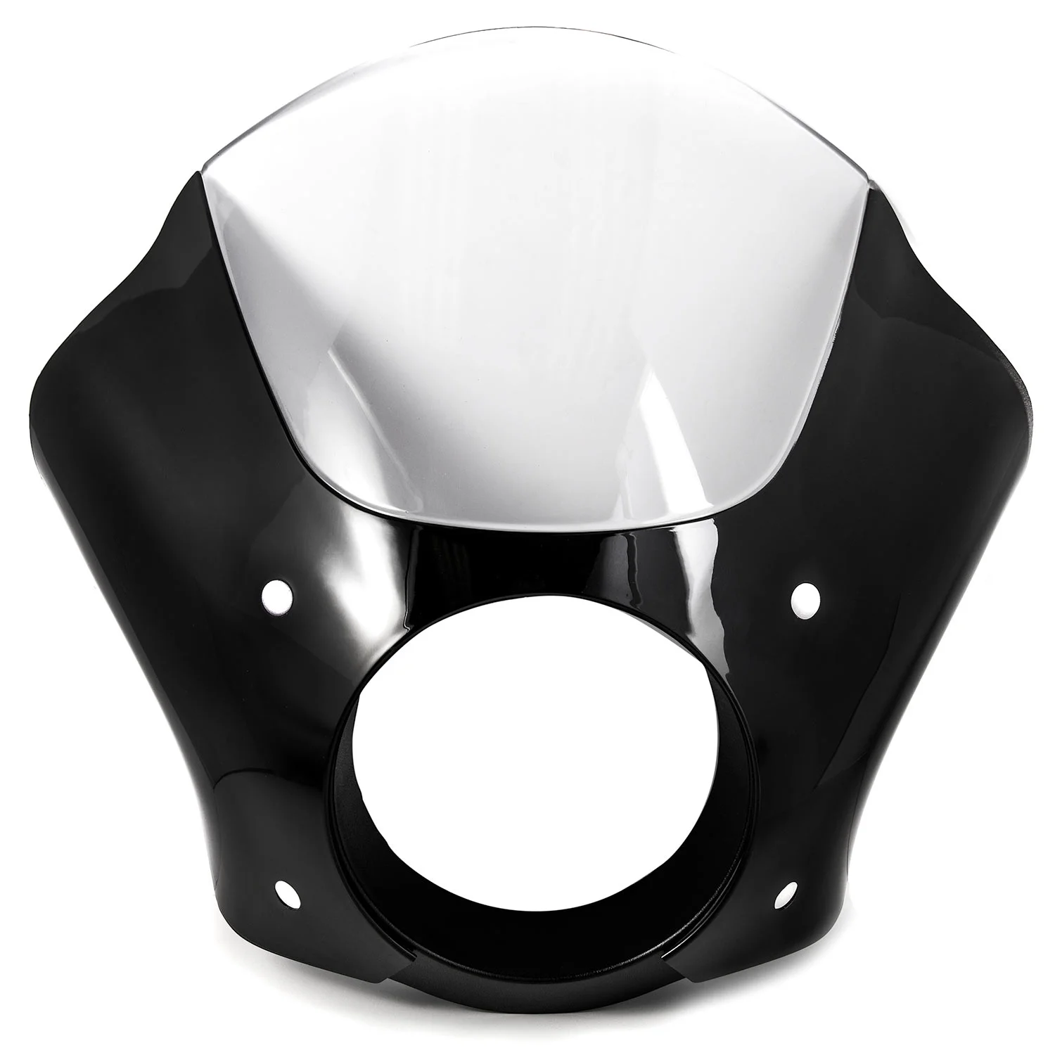 Krator Black & Clear Quarter Fairing Windshield Kit + Fork Mounting Hardware Compatible with Harley Davidson Sportster XLH883 1986-2003