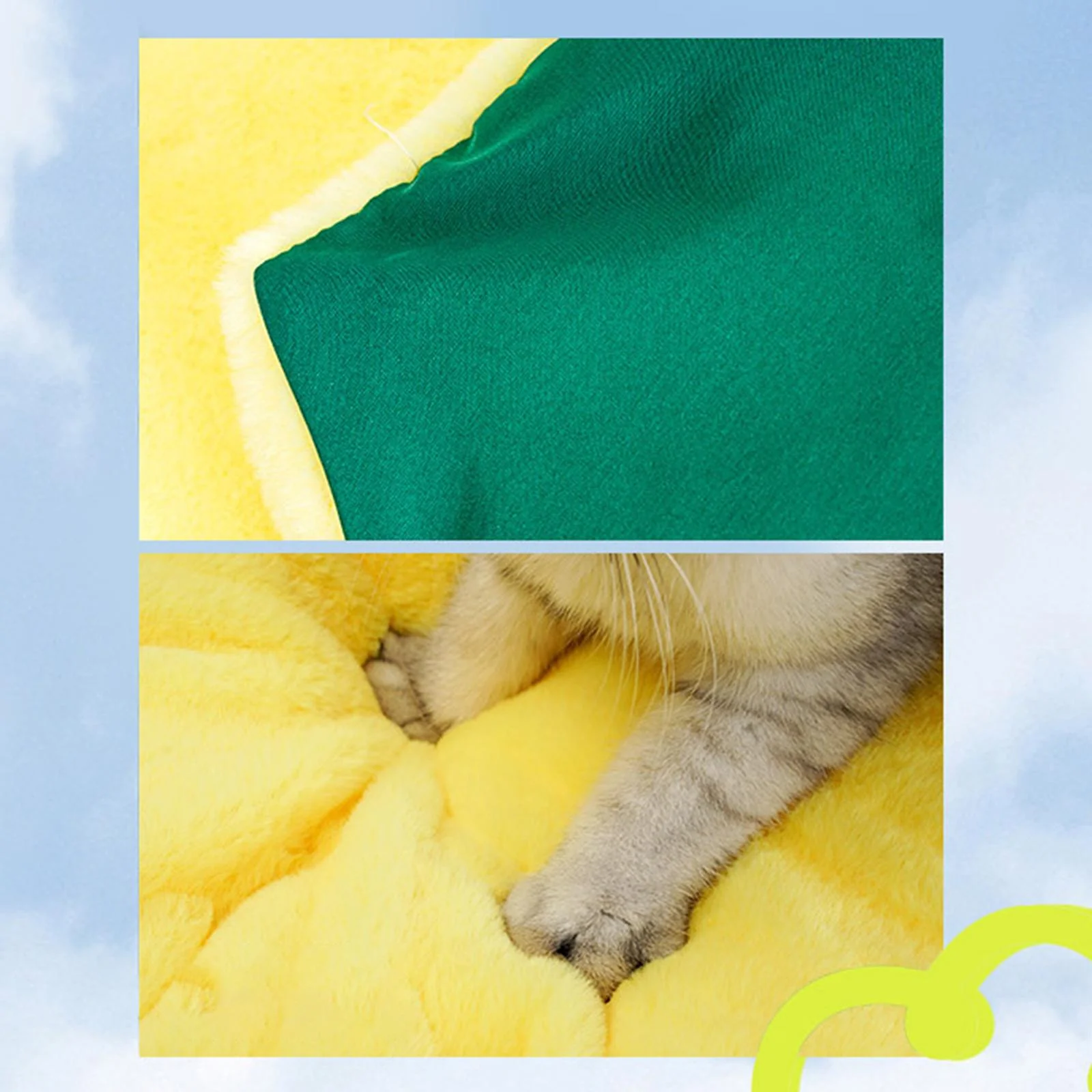 Pineapple Cat Tent Kitten Nest Hut Shade Comfortable All Seasons Universal Pet House Dog Kennel for Camping Outdoor Indoor Cats Pet Supplies