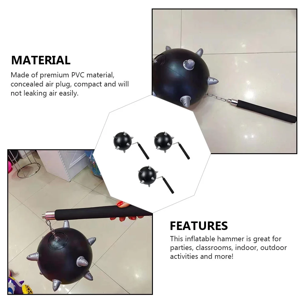 Inflatable Hammer 9 Pcs Party Props Childrens Toys Kids Games Room Decor Water Pvc