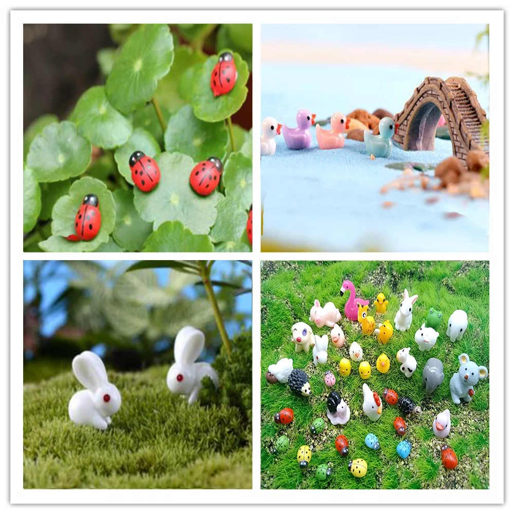 Kbraveo 45Pcs Multicolor Assorted Size Miniature Fairy Garden Accessories, Fairy Garden Miniatures for Fairy Gardens Dollhouse Décor,Home Decor