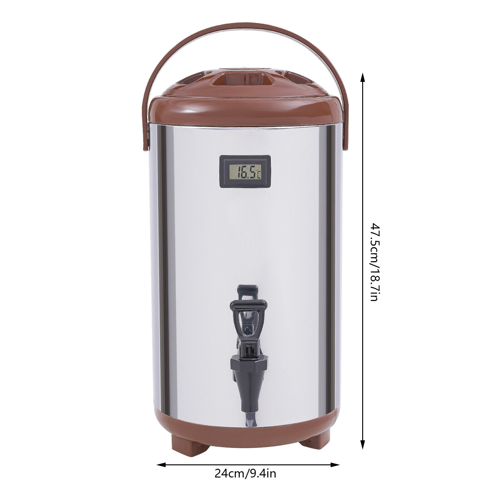 12L Stainless Steel Insulated Beverage Dispenser with Spigot for Hot Tea &Coffee