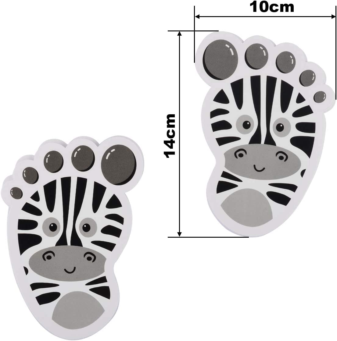 30 Pairs Floor Stickers Self-Adhesive Floor Decals Social Distance Footprint Stickers for Nursery Bedroom Living Room, 2 Colors (Style A)