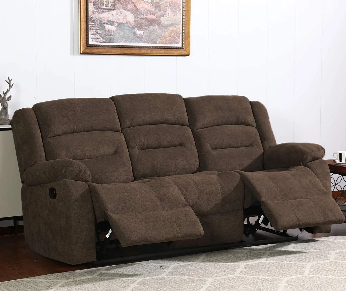 Recliner Sofa Set Sofa for Living Room 3 seater Home Theater Seating Reclining Couch Sofa Manual Recliner Motion for Home Furniture