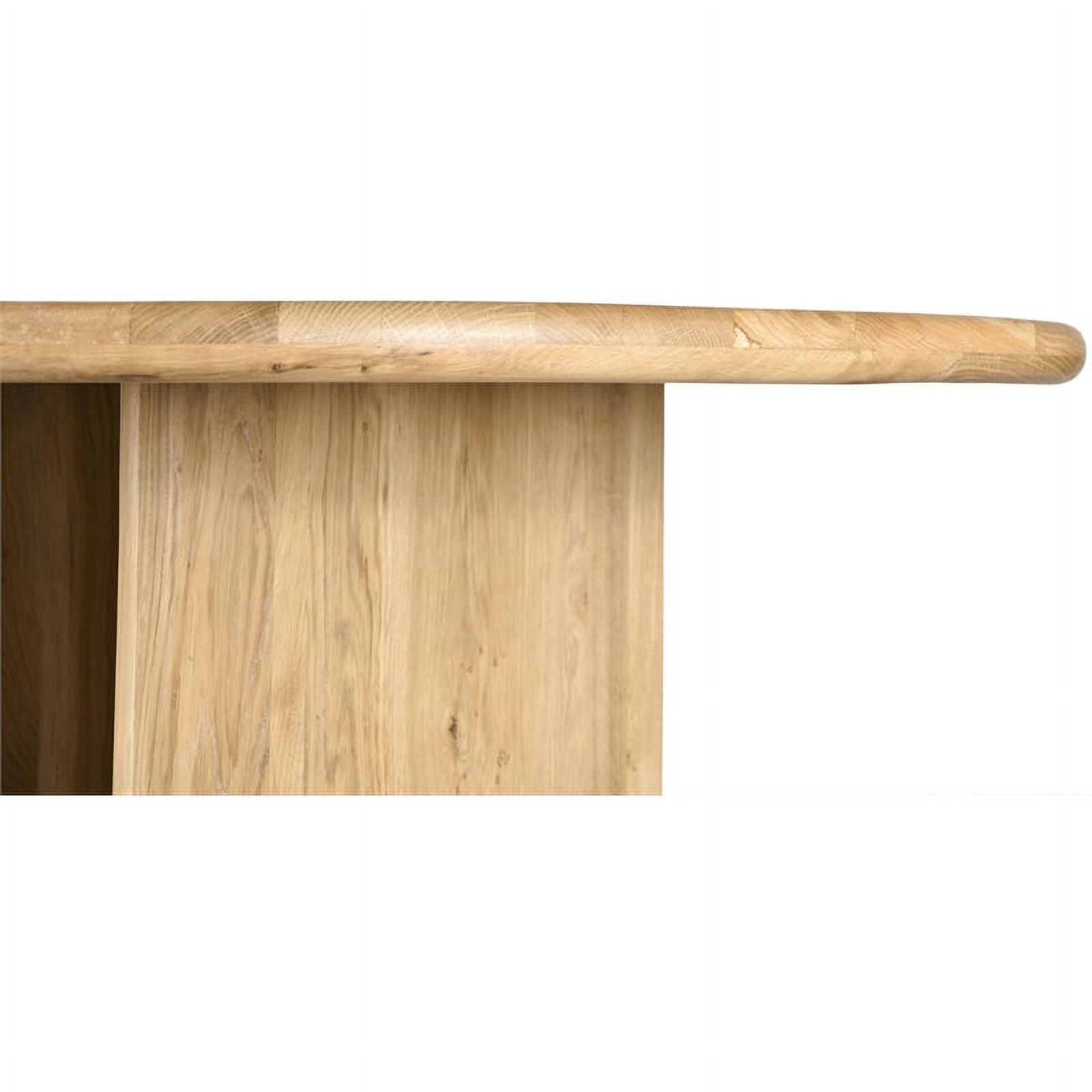 Pemberly Row Mid-Century Wood Dining Table in White Oak/Natural Oak