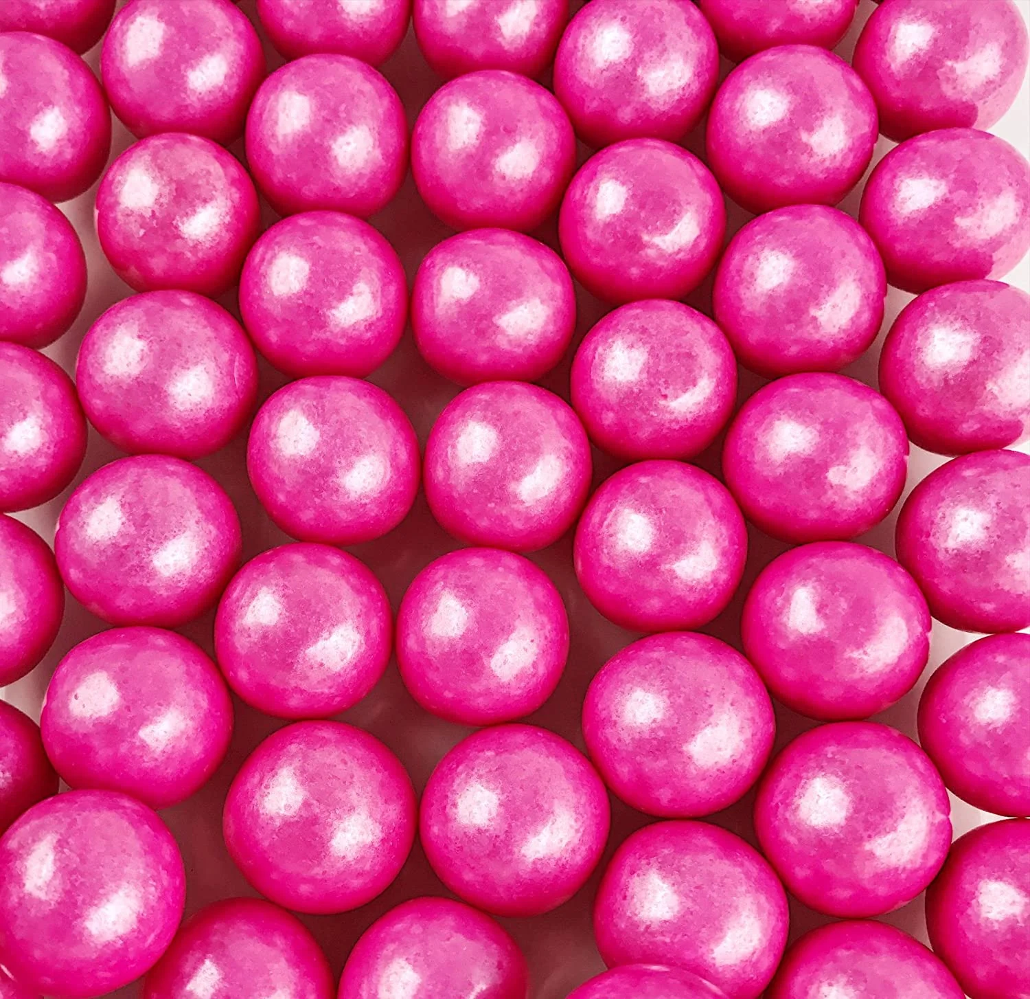 Candy Envy Shimmer Pink Gumballs, 2 lb. Bag, Large 1 inch Gum Balls