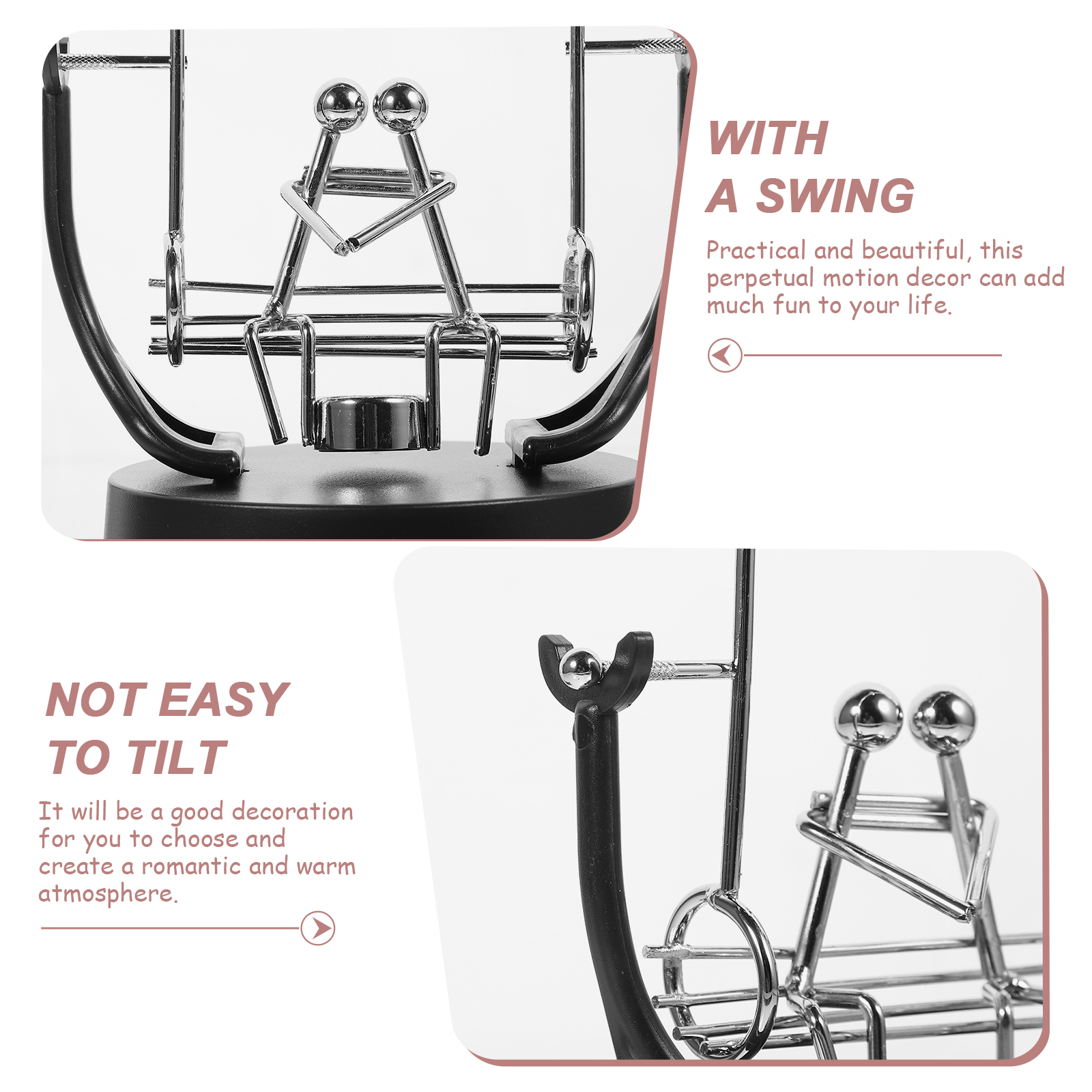 Home Accessories Decor Table Top Perpetual Motion Device Science Physics Gadget Mobile Desk Toy Accents Topper Swing Robot Office Lovers