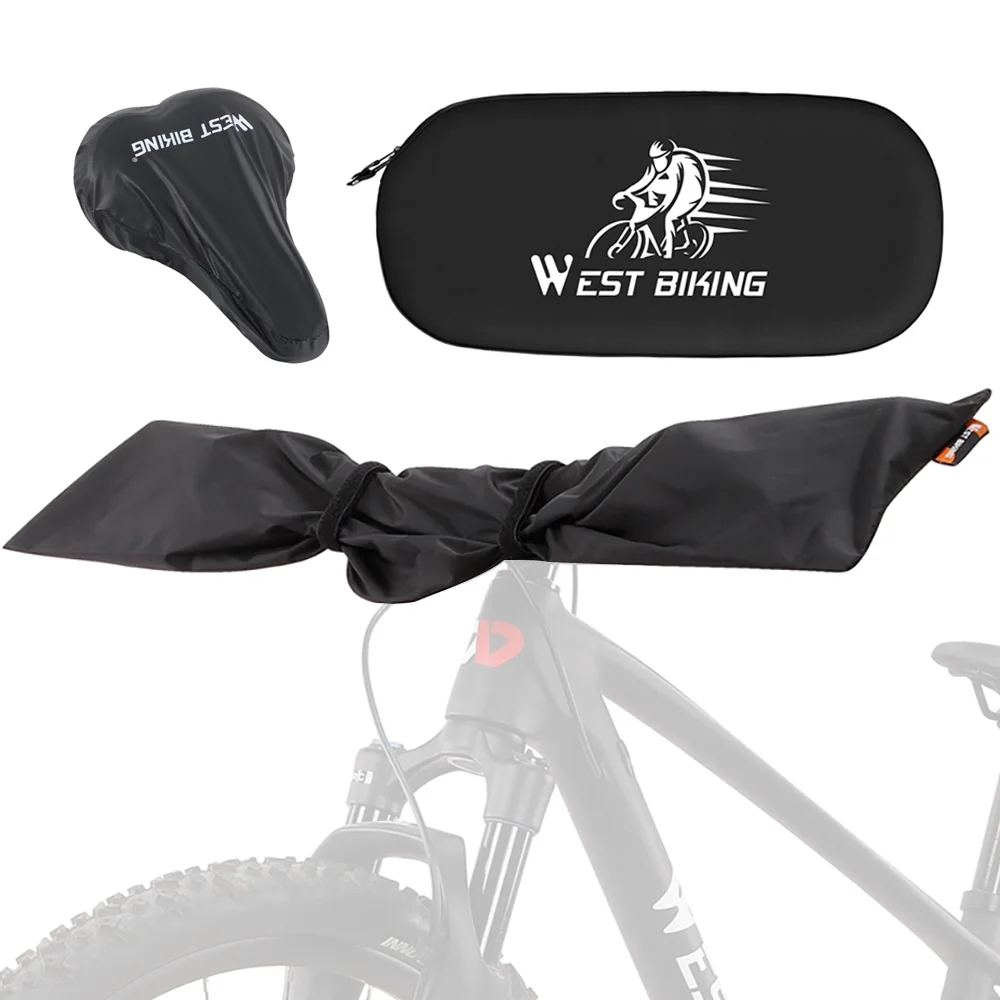WEST BIKING Cycling Equipment Set Bike Accessories Bike Handlebar Protector Cover Bike Chain Protector Seats Rain Cover