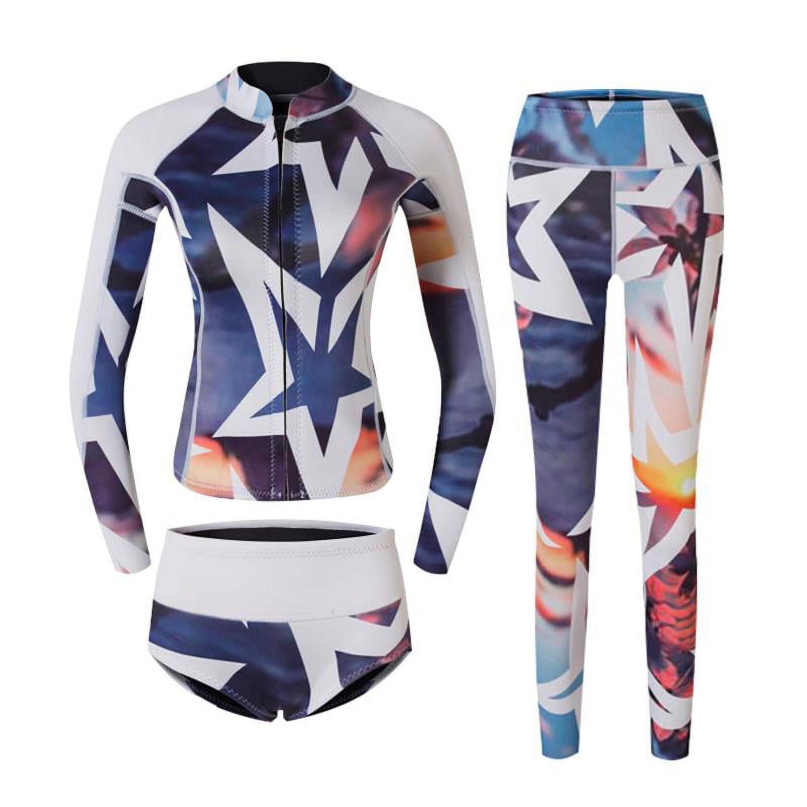 3pcs/Set Women Wetsuit Snorkeling Diving Suit Surfing Lady Shorts Jacket M