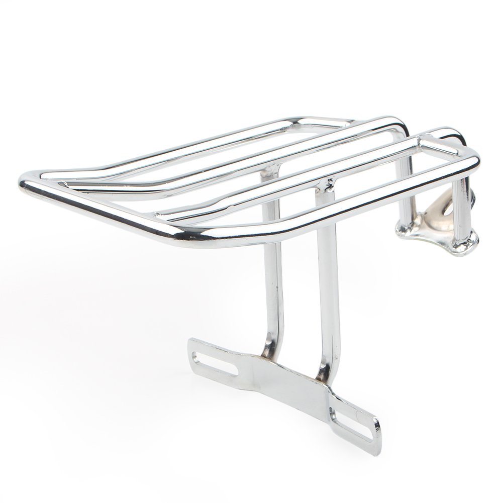 NS Scooter Rear Solo Seat Storage Luggage Racks Carrier for Harley 1994-2017 Sportster Iron XL883 XL1200 Silver