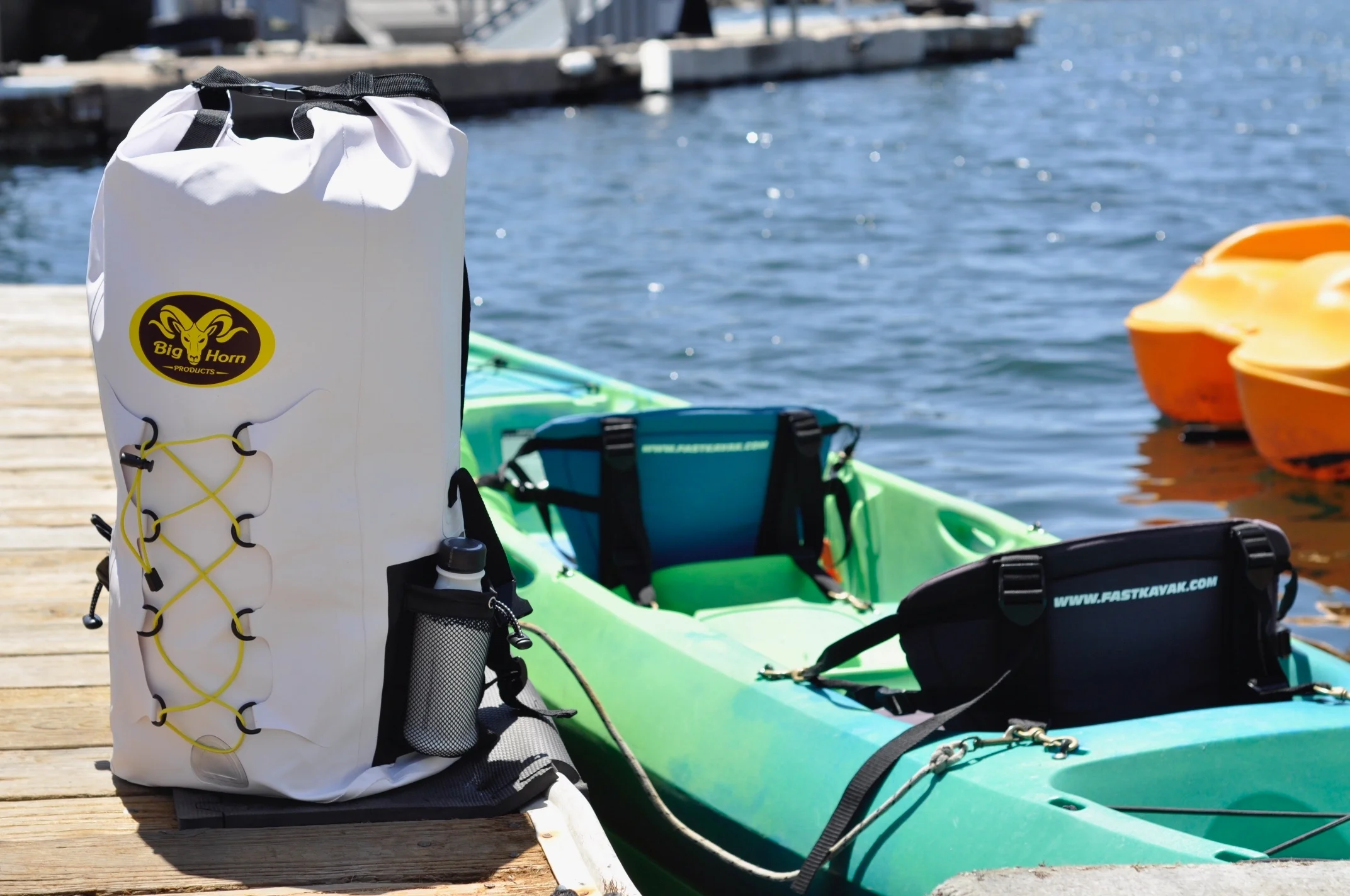 Waterproof Backpack Bug Out Bag - Large 30L Rolltop Dry Bag (WHITE)