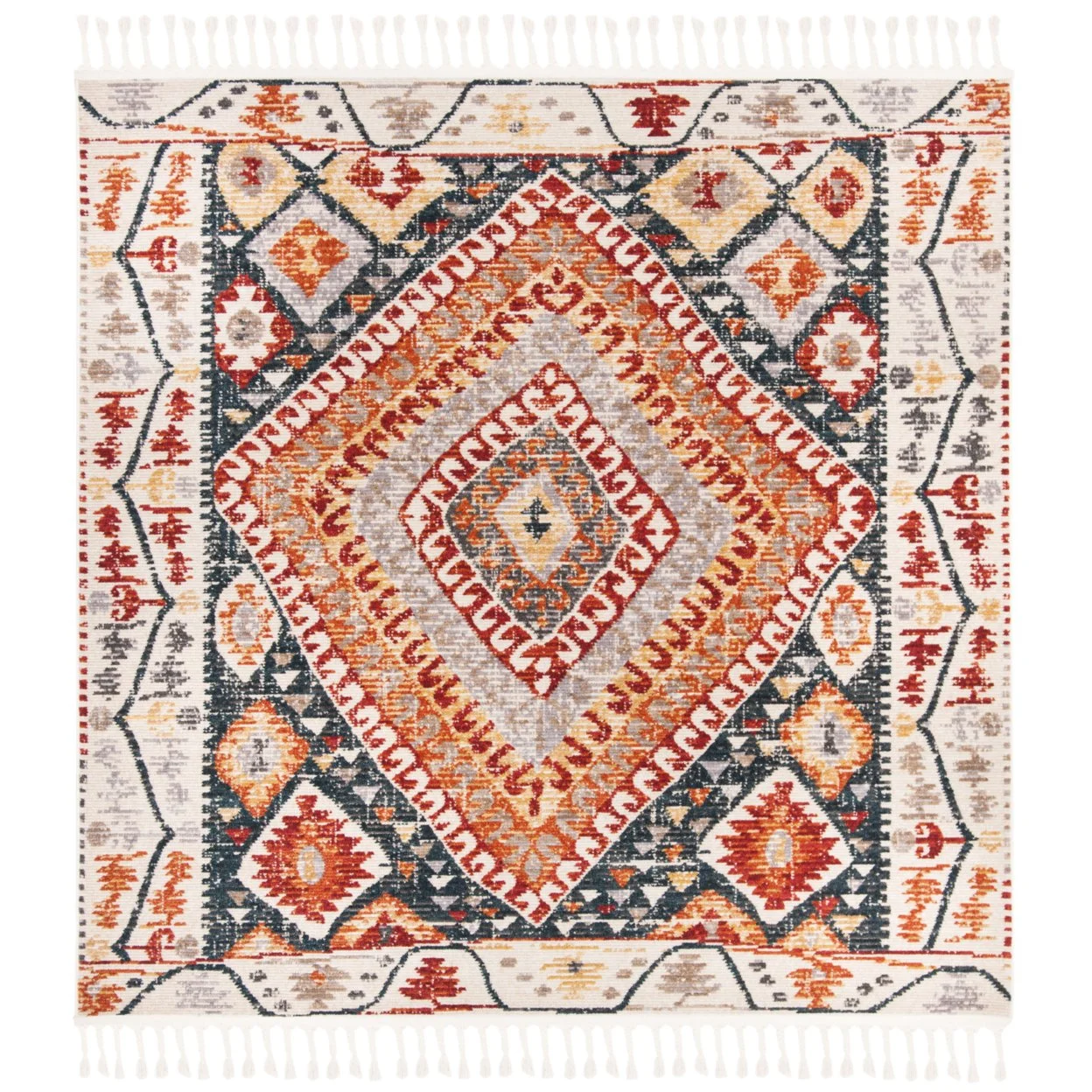 SAFAVIEH Farmhouse FMH816A Ivory / Navy Rug