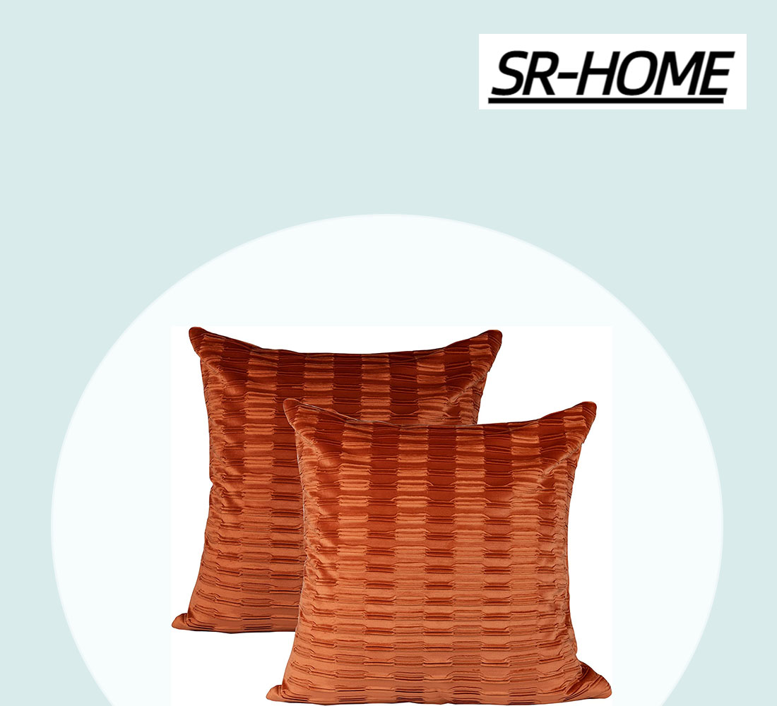 2 Pack Pillow Covers Corduroy Christmas Decorative Throw Pillow Covers, Soft Striped Square Cushion Case Boho for Living Room Sofa Bedroom