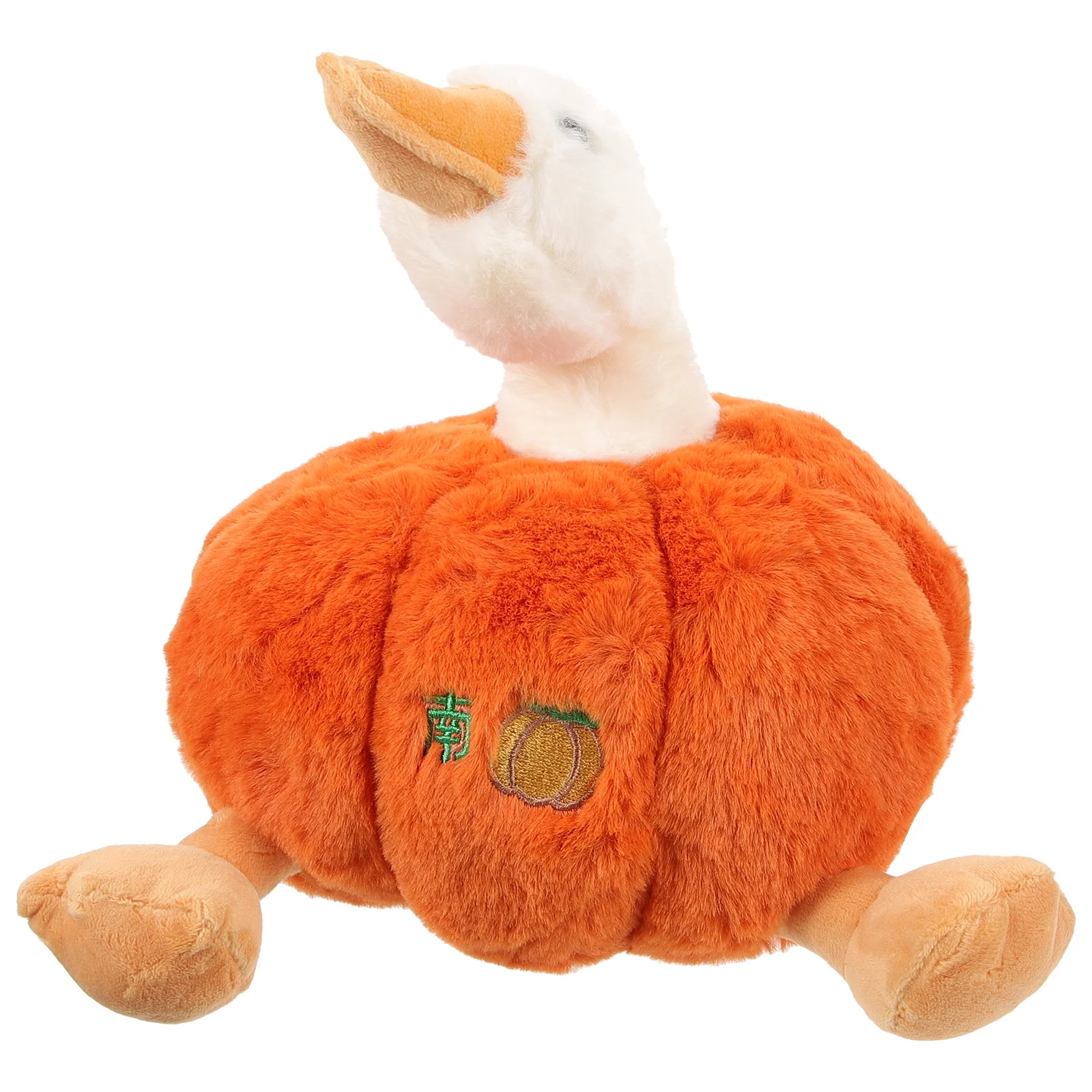 Plush Funny Pumpkin Duck Stuffed Animal Doll Stuffed Pumpkin Duck Cute Duck Doll