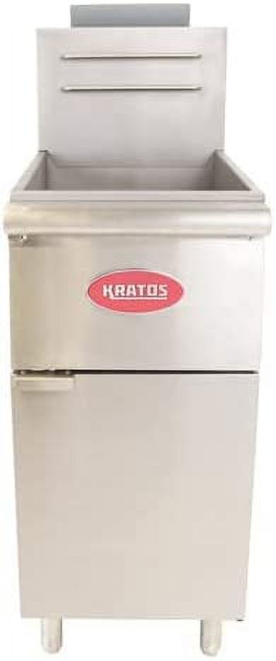 Kratos 29Y-010 Commercial Gas Floor Fryer, Three Burners, 40 lb. Capacity, Liquid Propane