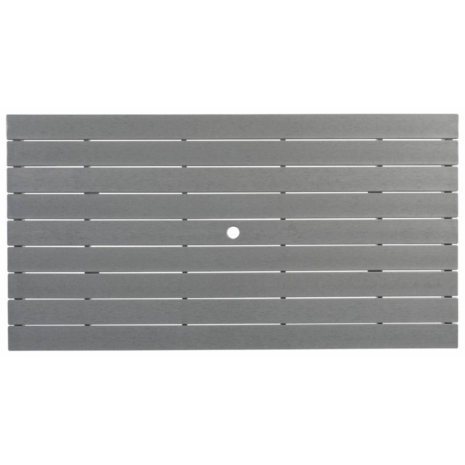 Ashley Furniture Transville Outdoor Plastic Dining Table in Gray and White