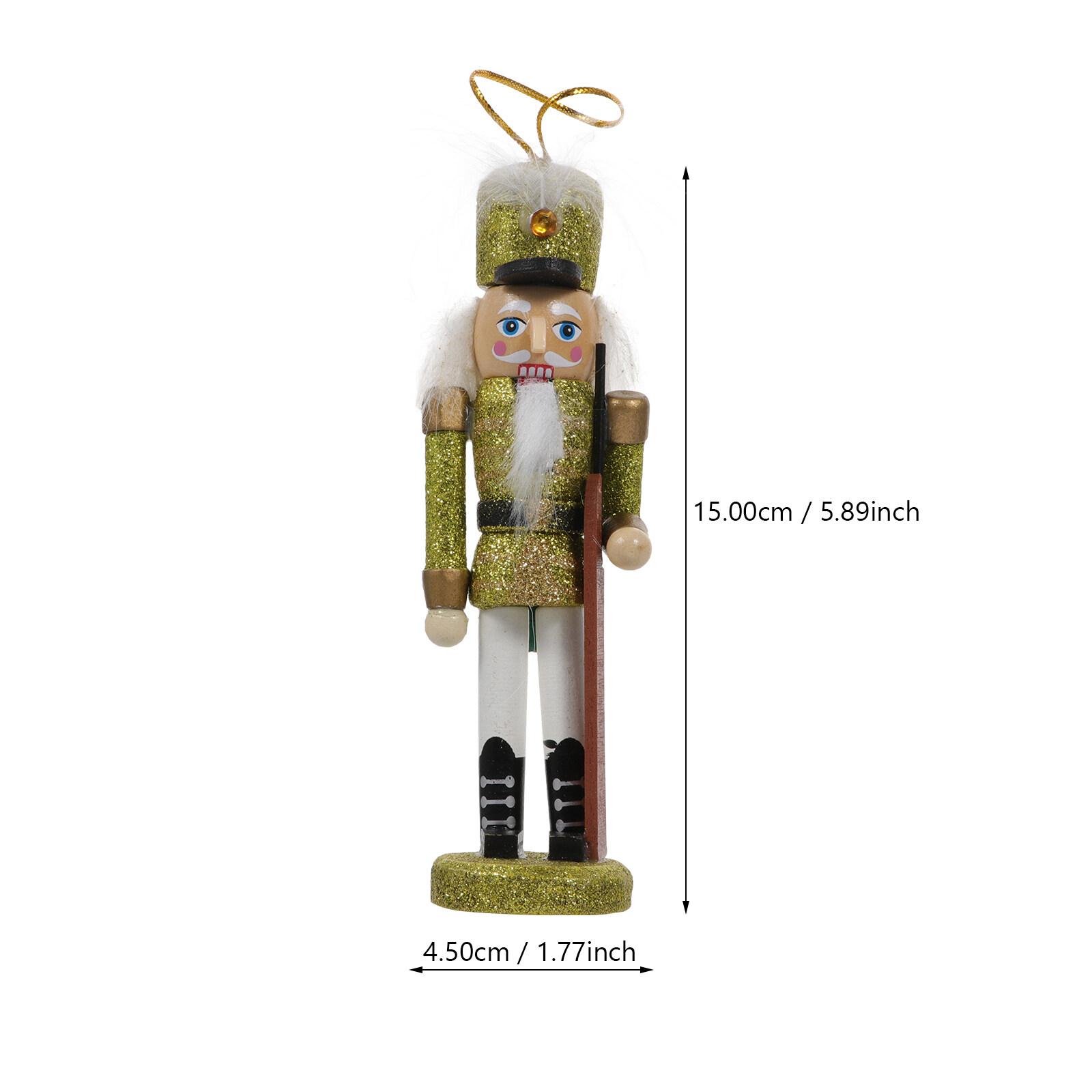 Etereauty 5Pcs Wooden Dolls Nutcracker Hanging Pendants Christmas Nutcracker Crafts