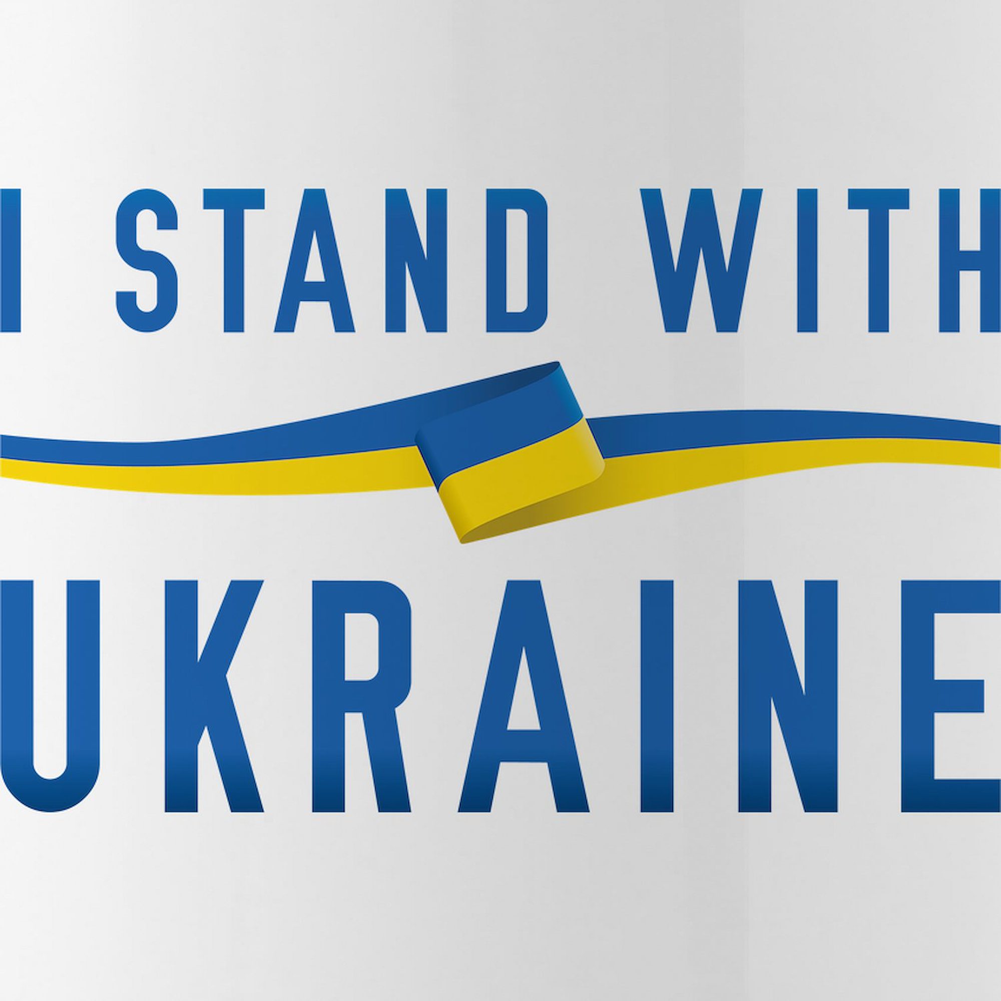 CafePress - I Stand With Ukraine Stainless Water Bottle 1 - Stainless Steel Water Bottle, Sports Bottle, 1.0L