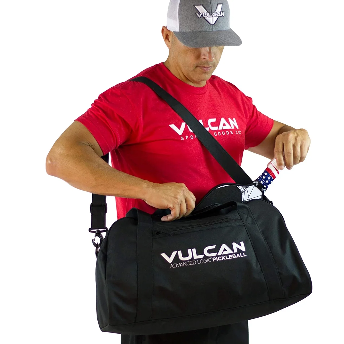 Vulcan Pickleball Duffel Bag - Black