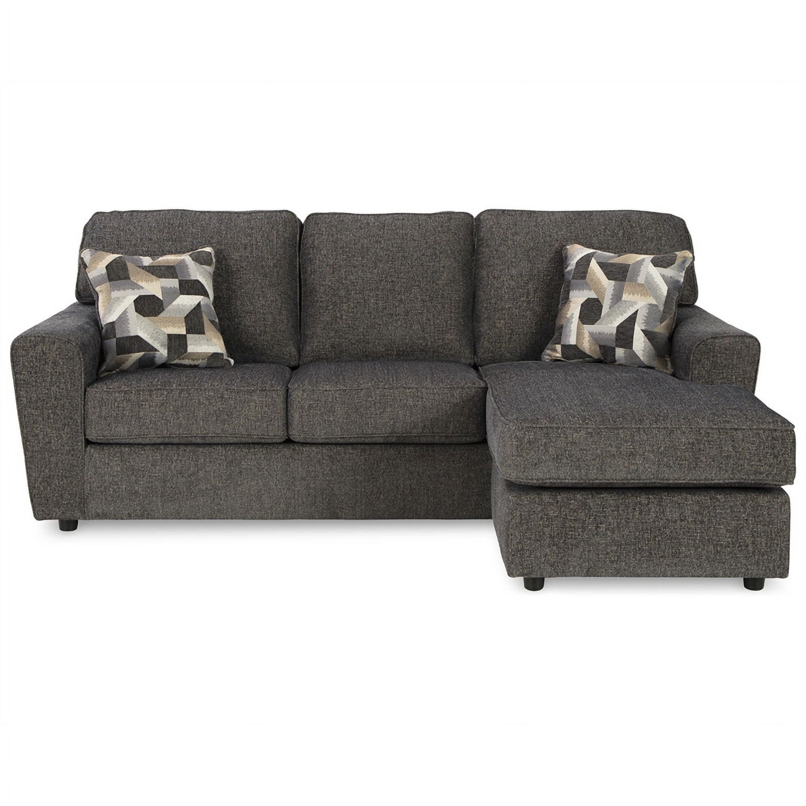 Ashley Furniture Cascilla Contemporary Fabric & Wood Sofa Chaise in Gray