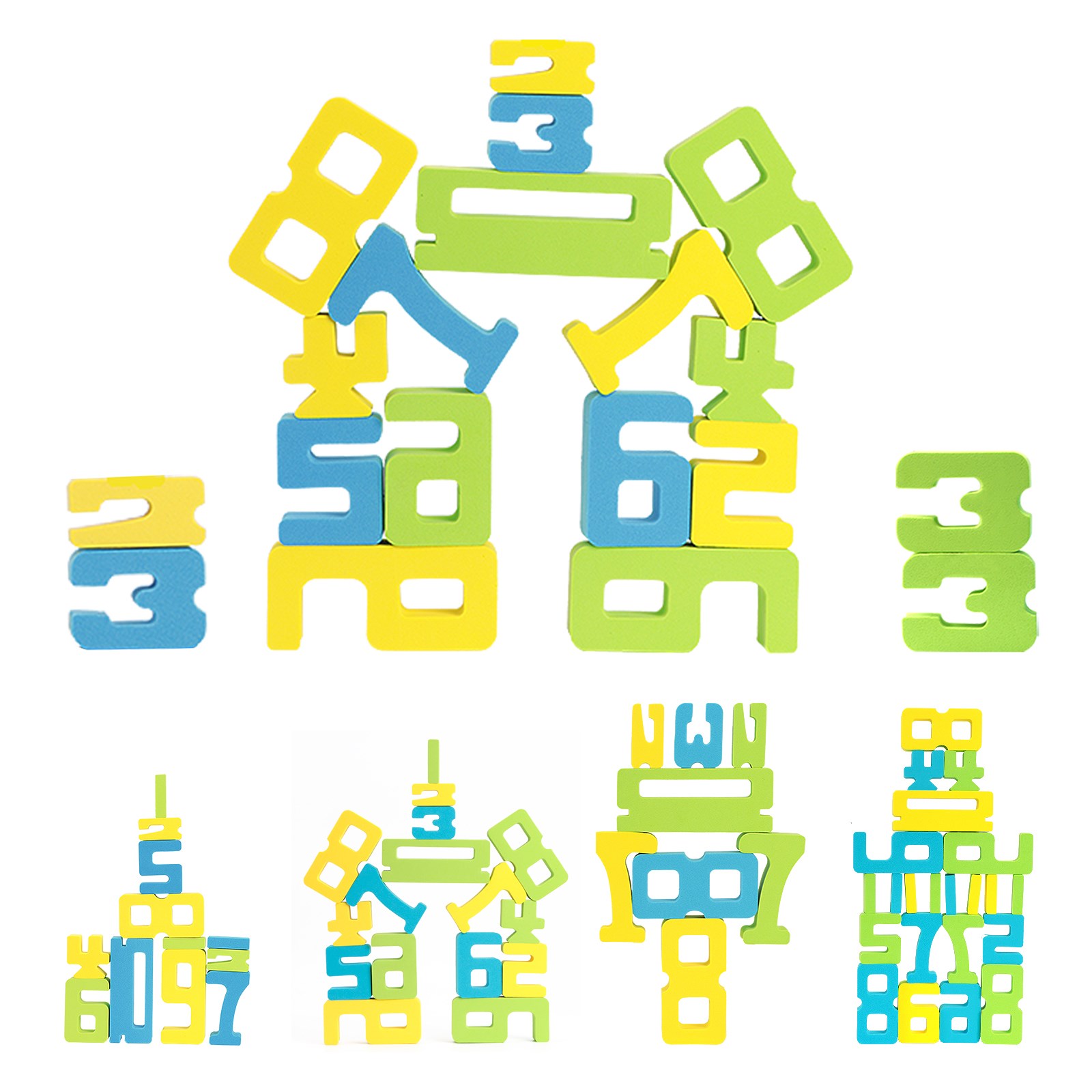 Number Blocks Educational Toys Building Math Balanced Stacking Memory Training steam Kid