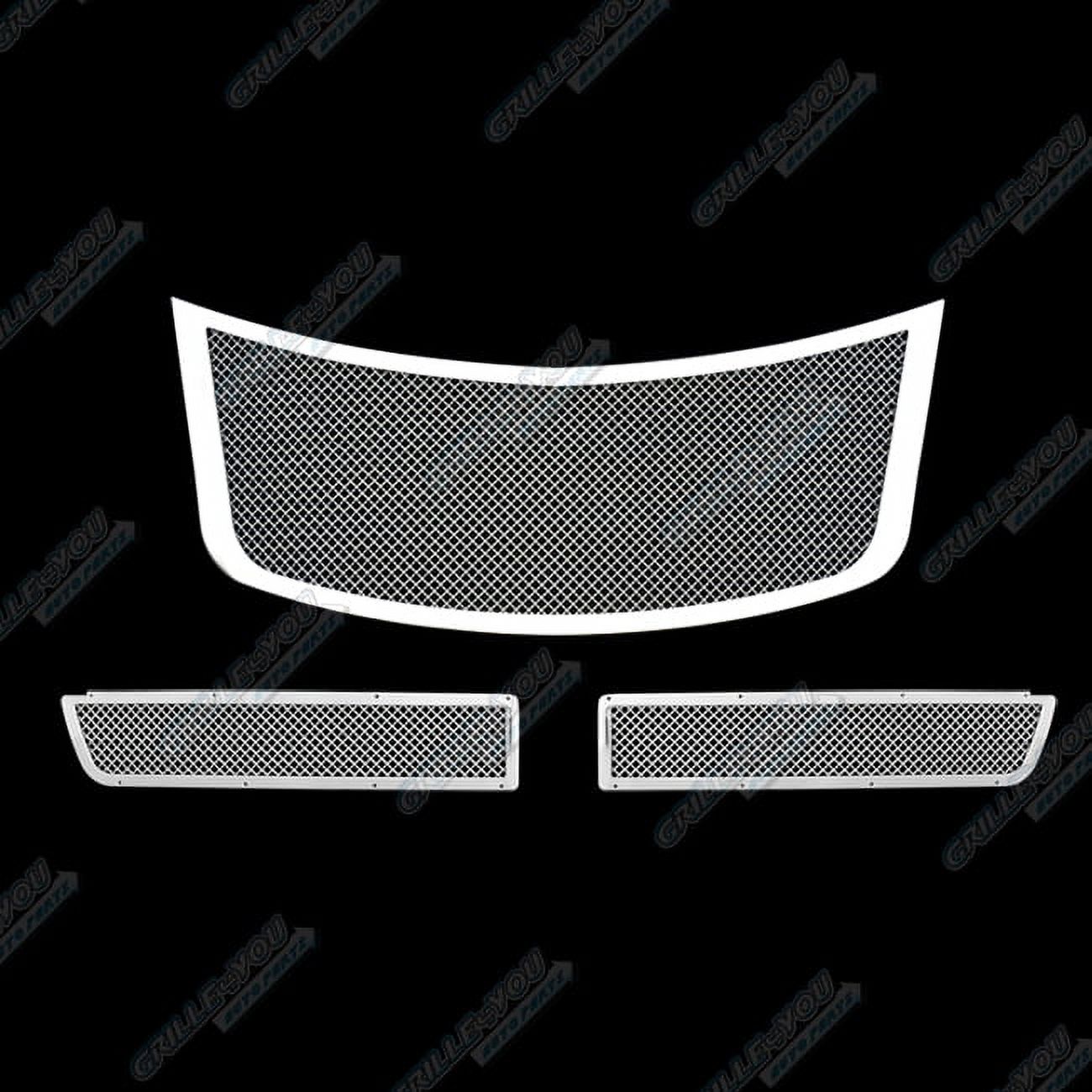 APS Compatible with Chrysler PT Cruiser 2006-2010 Stainless Steel Chrome Mesh Grille Insert Combo R71177T