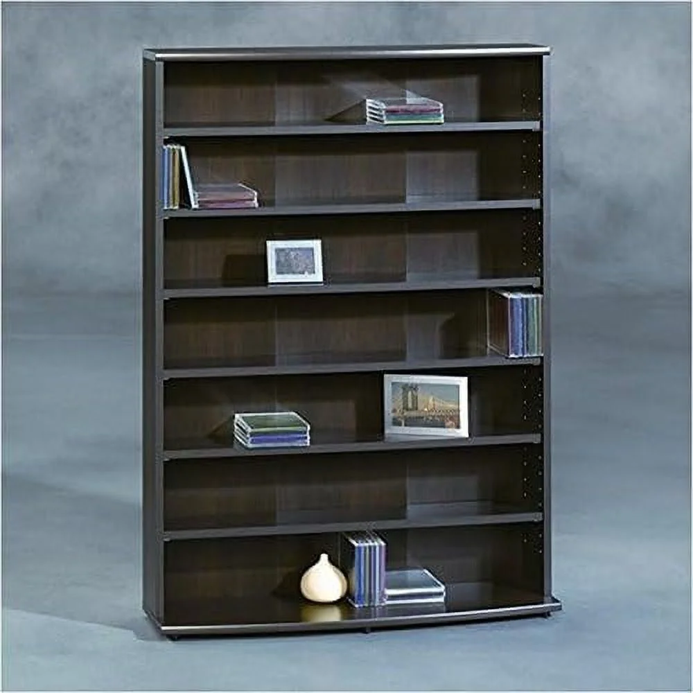 Multimedia Storage Rack In Cinnamon Cherry