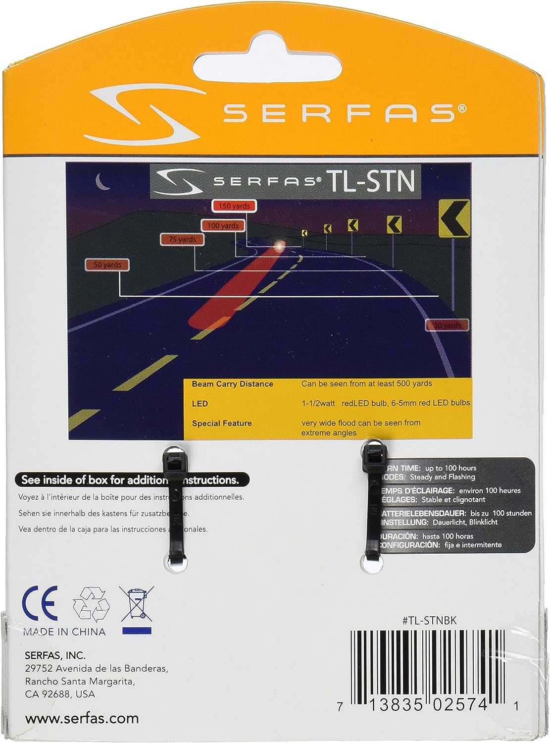 Serfas TL-STN Seat Stay Taillight