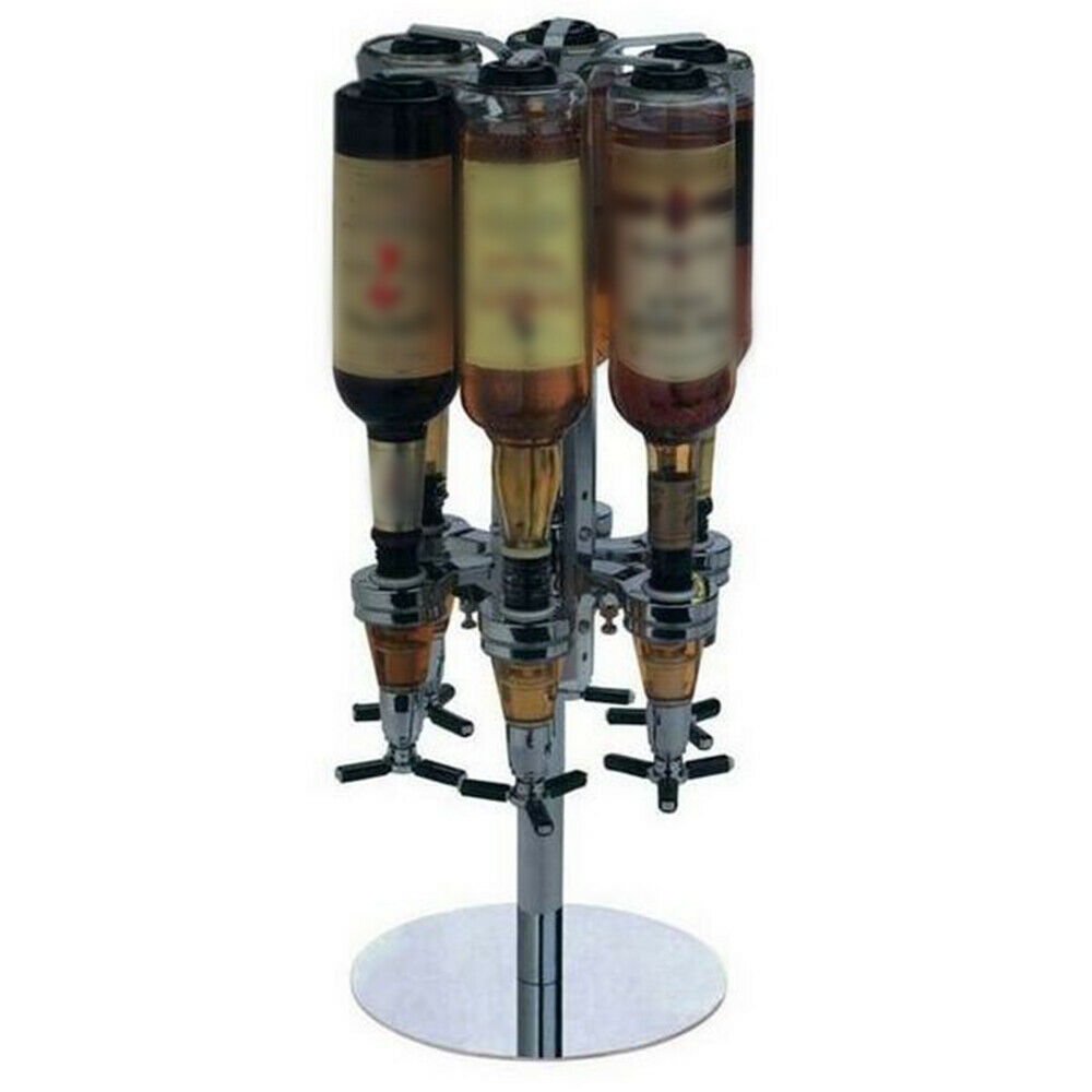 OUKANING 6 Head 25ml Bar/Home Wine Liquor Cocktail Beer Dispenser Bottle w/Wall bracket