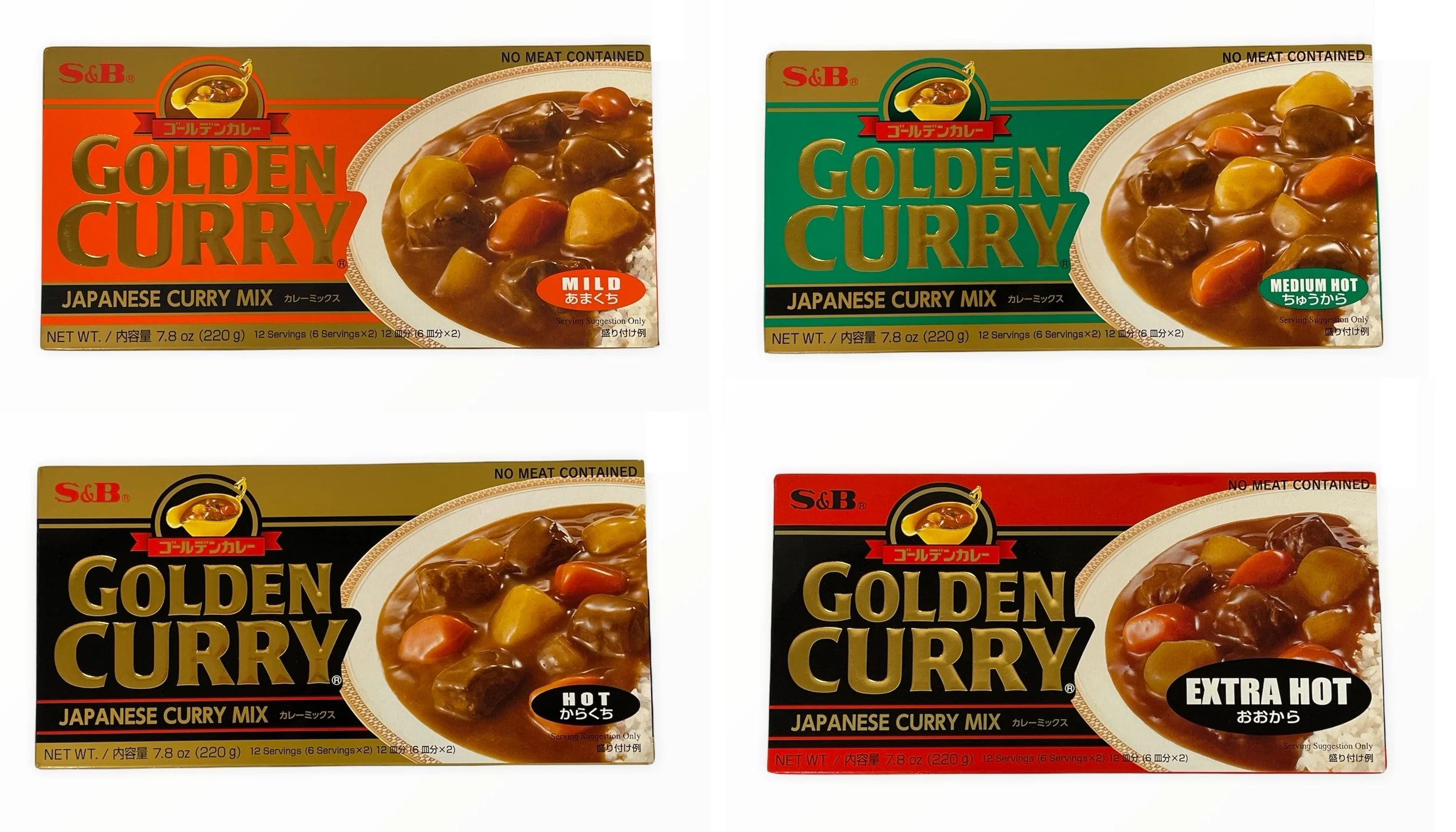 Golden Curry Mix Extra Hot 220g; 3 Packs