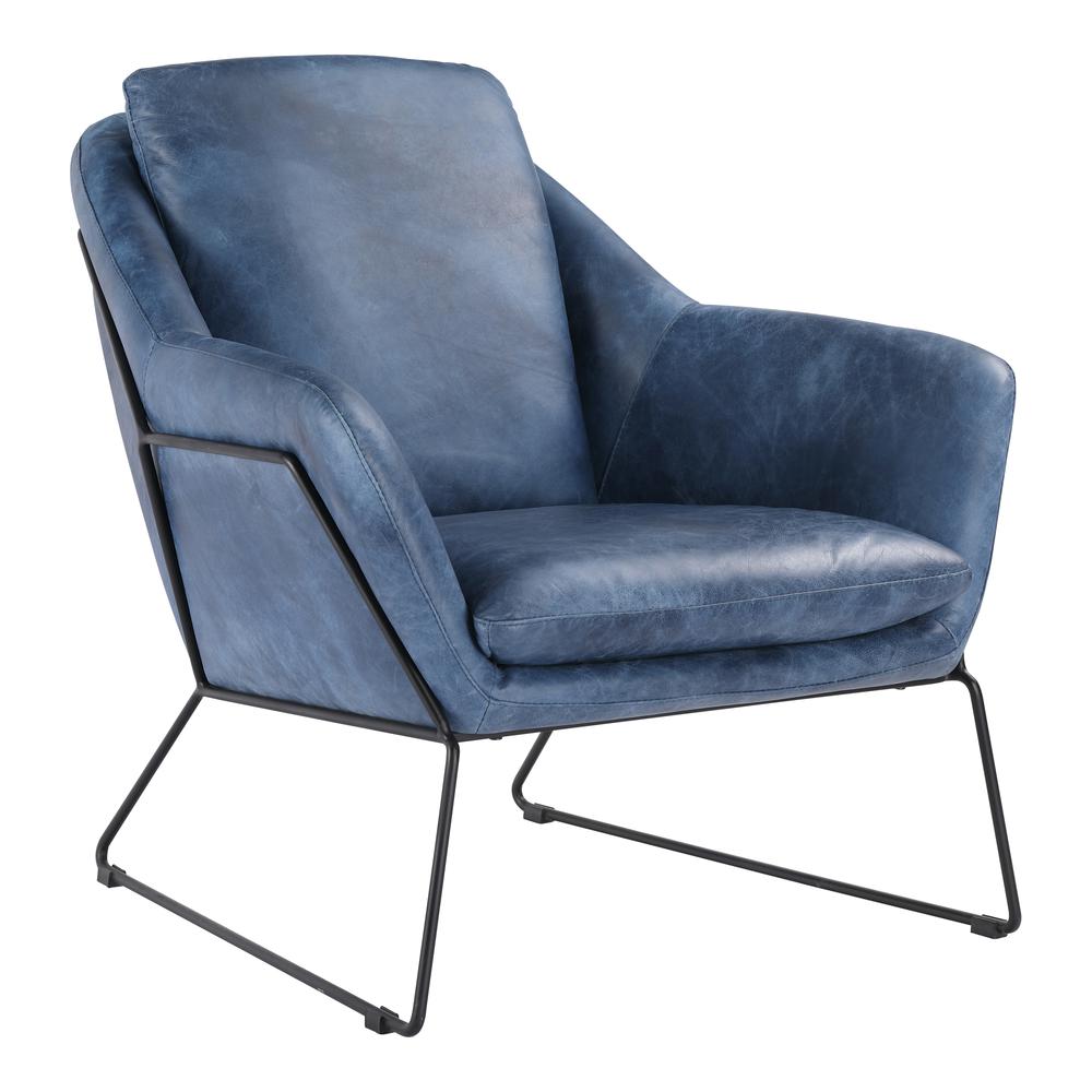 Sleek Blue Club Chair - Greer Collection, Belen Kox