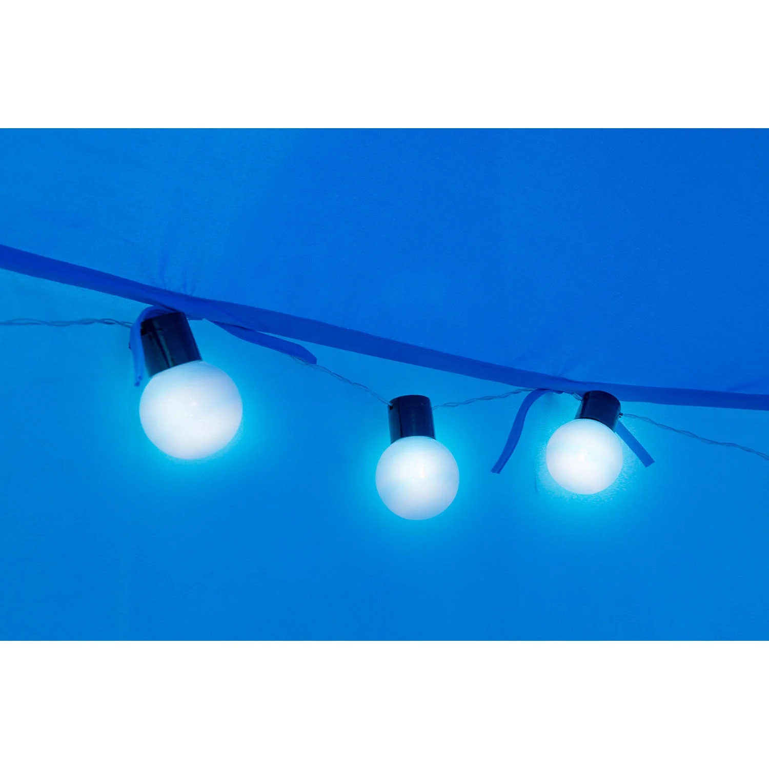 HearthSong 6-Foot Lighted Hideaway Canopy and Backyard Play Space Blue