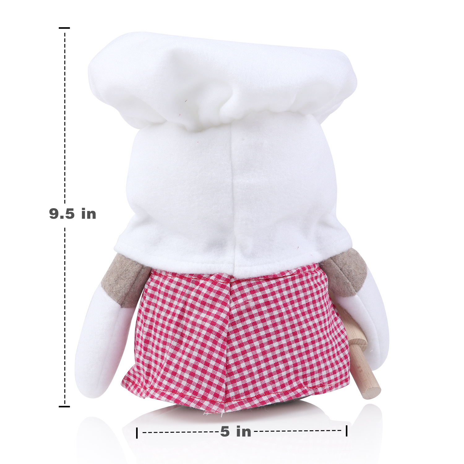 Madanar Kitchen Chef Boy Gnome Red and White Plush Decor Tiered Tray Shelf Table Decorations