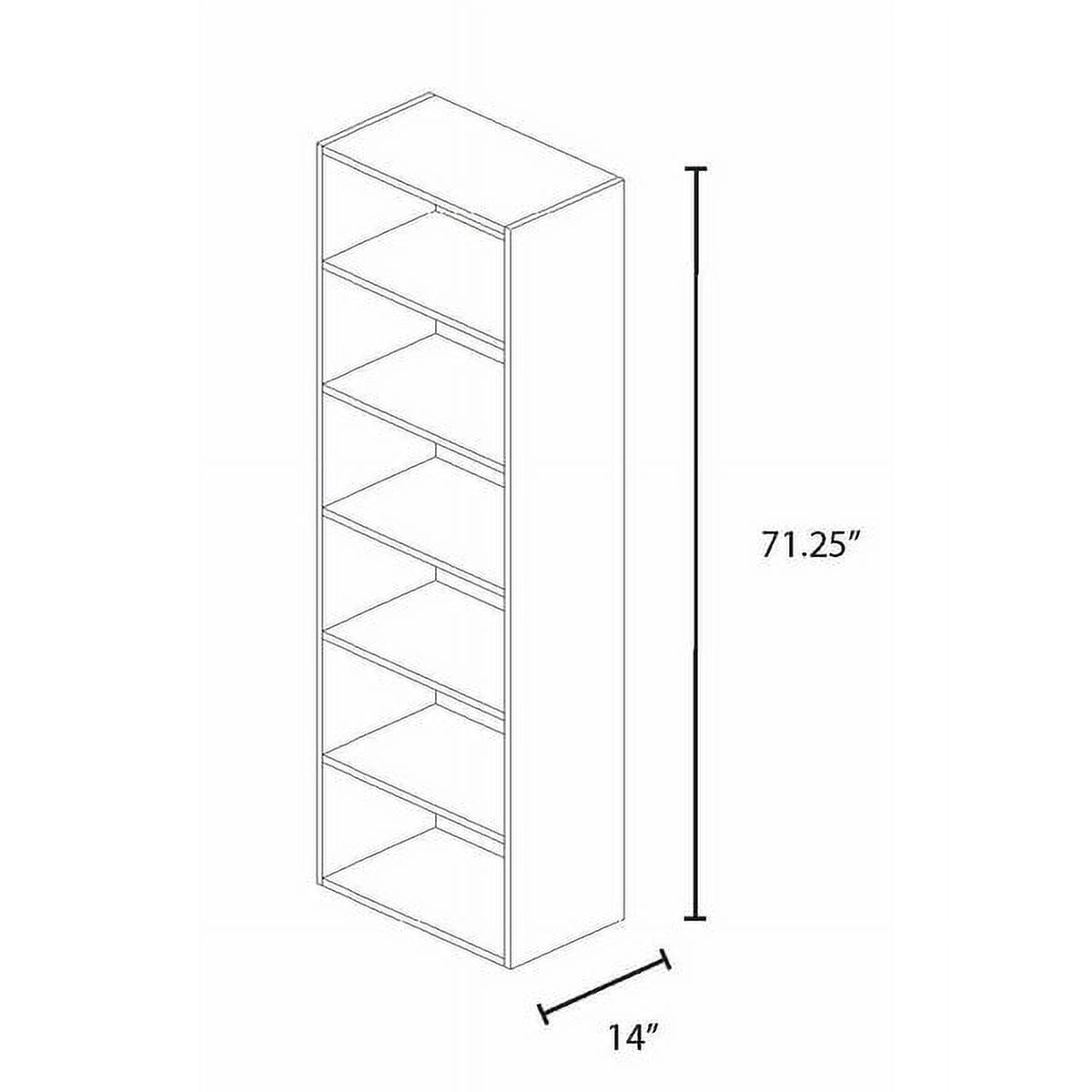 Modular Closets Vista Collection Shelf Tower Built in Wood Closet Organizer Unit (White, 31.5